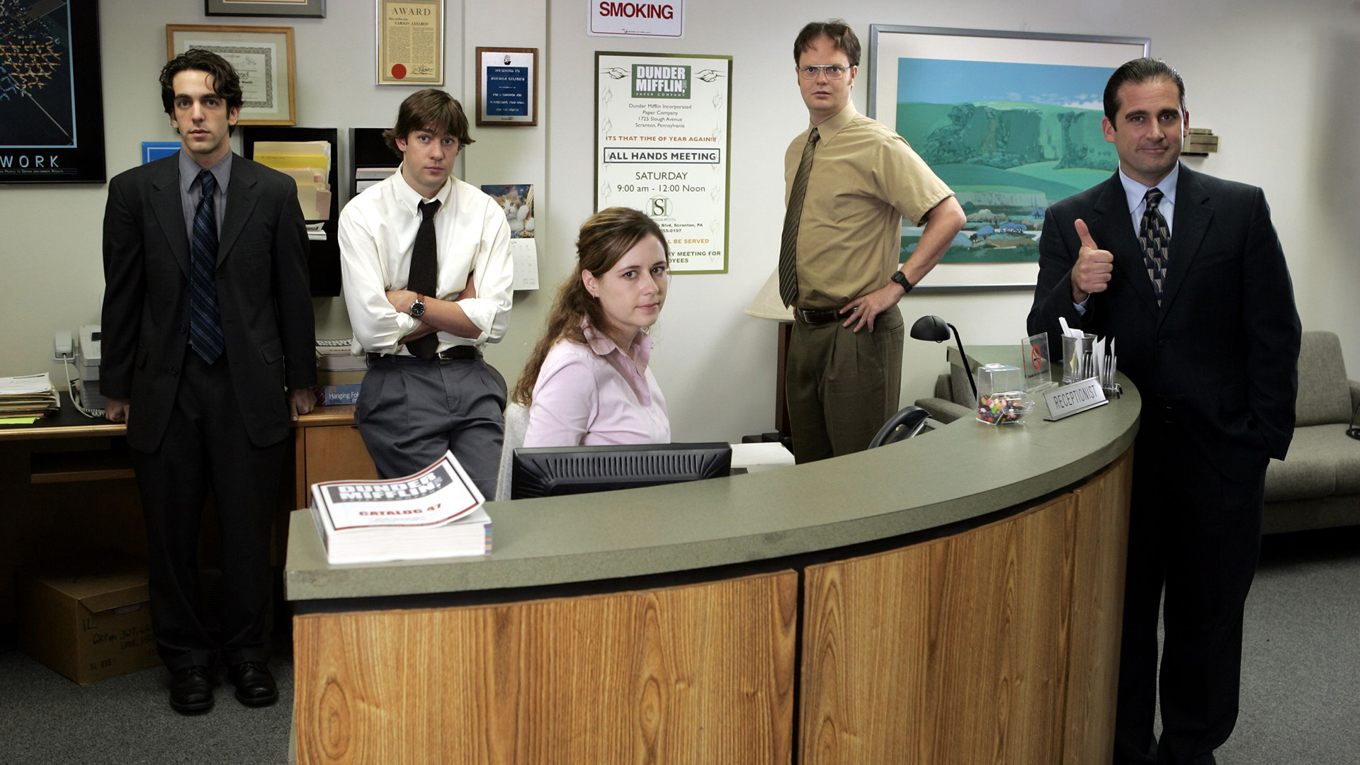 The Office: Michael Scott, Dwight Schrute, Jim Halpert, Pam Beesly, Ryan Howard HD Wallpaper