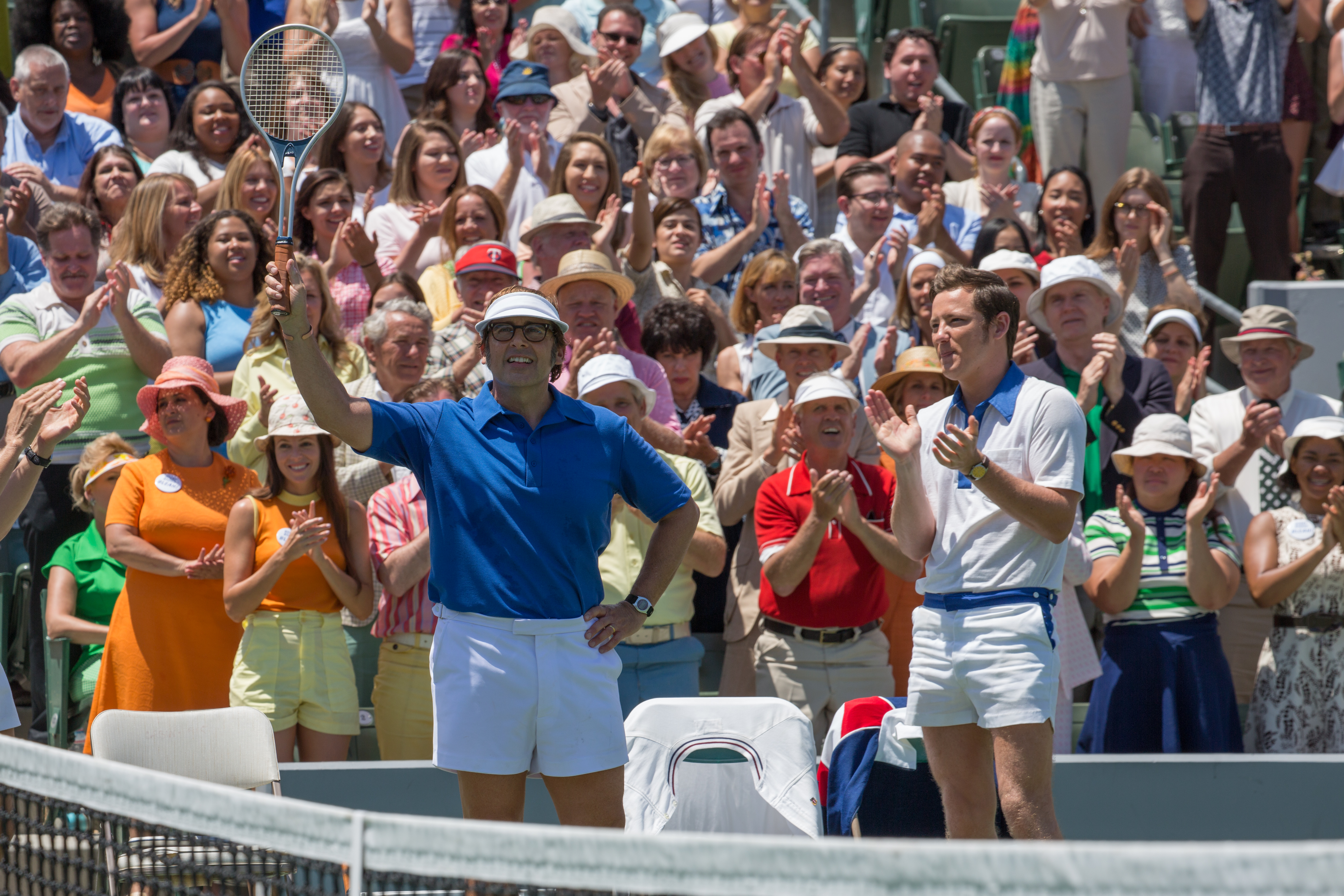 Steve Carell in a Tennis Match HD Wallpaper
