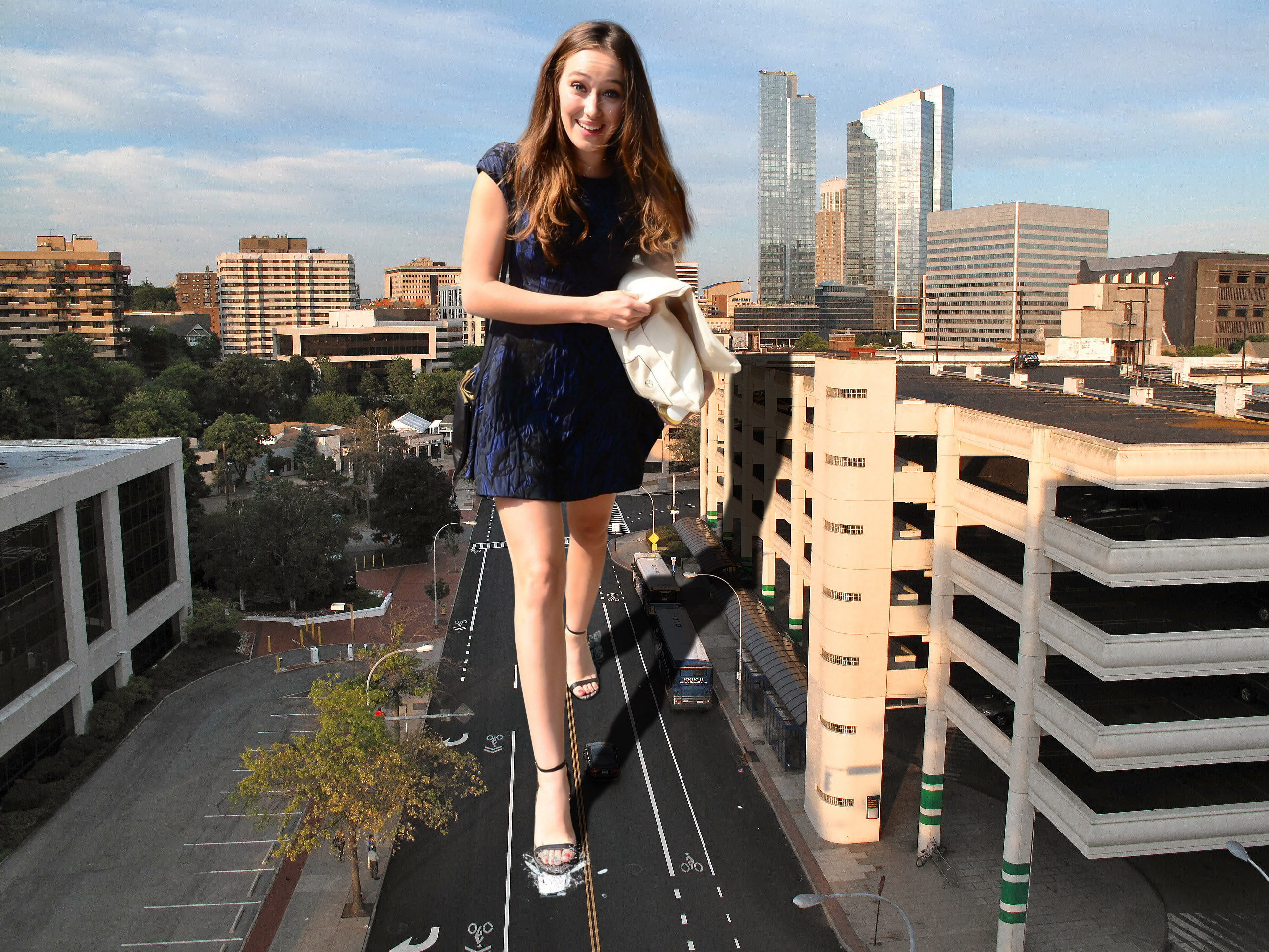 Alycia Debnam-Carey walking on a city street HD Wallpaper