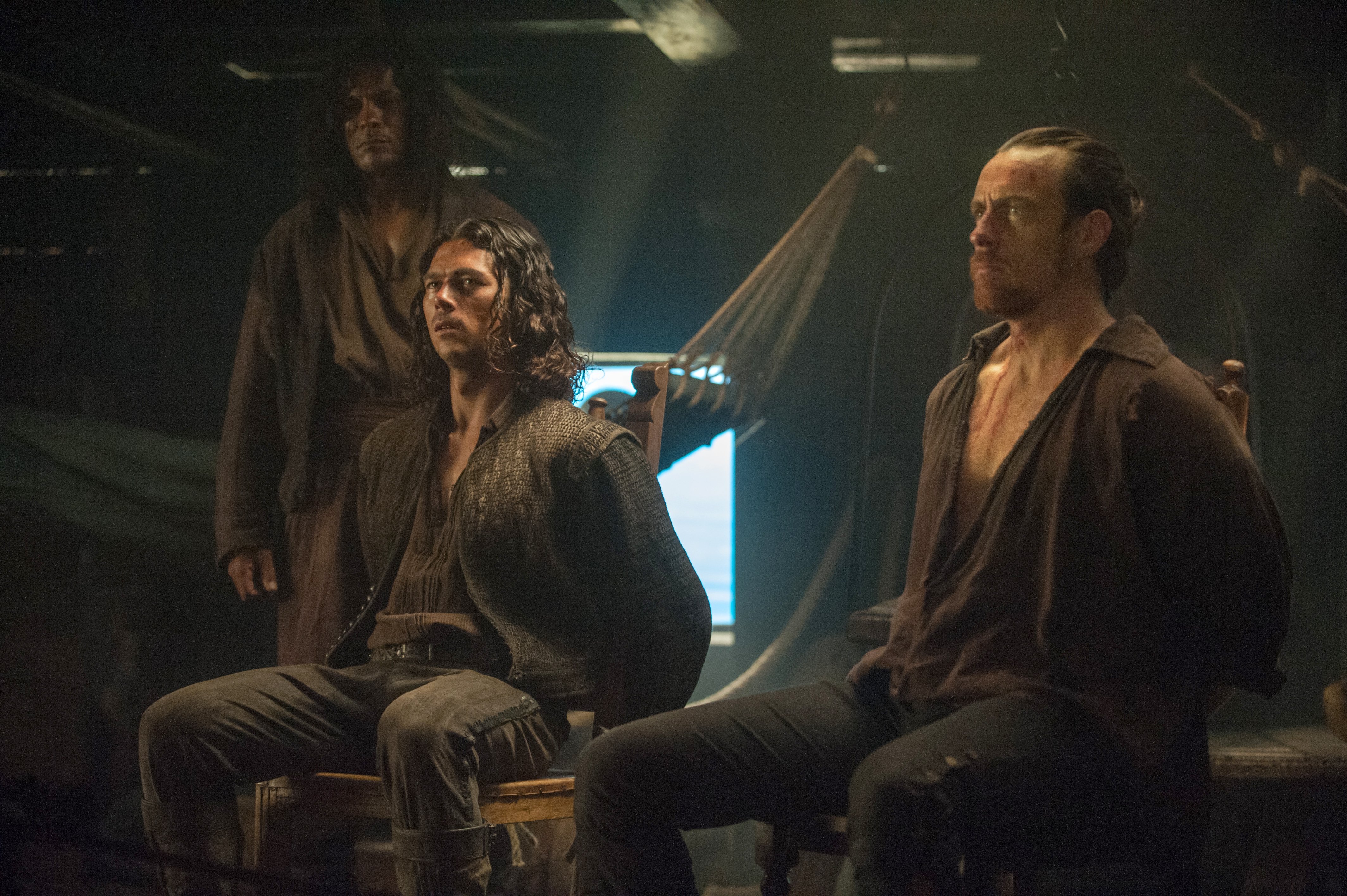 Toby Stephens and two men tied up HD Wallpaper