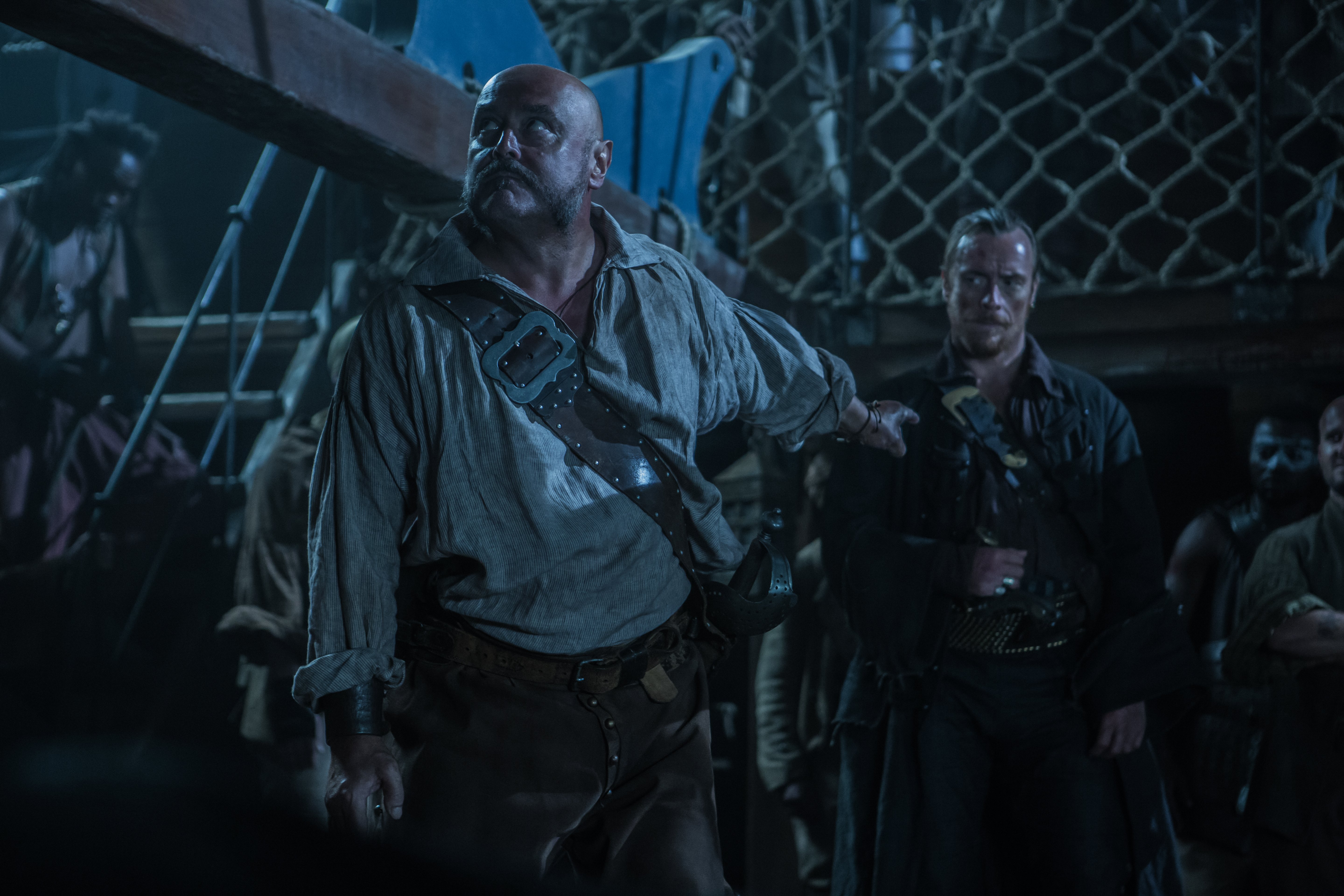 Toby Stephens on a pirate ship HD Wallpaper