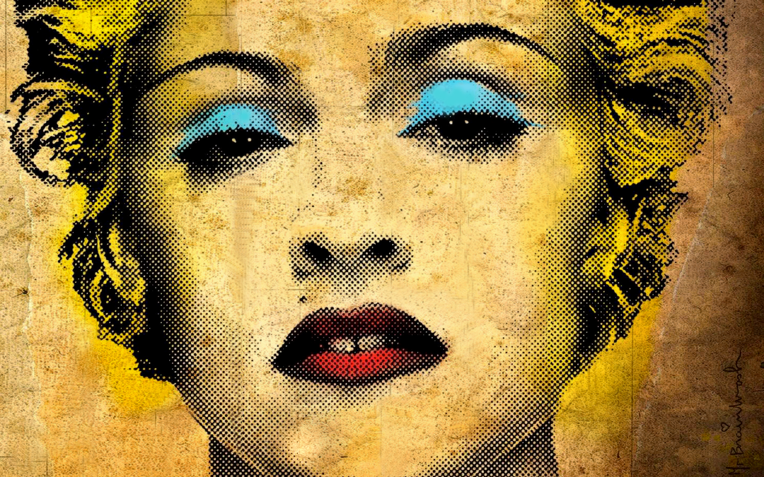 Madonna pop art portrait HD Wallpaper