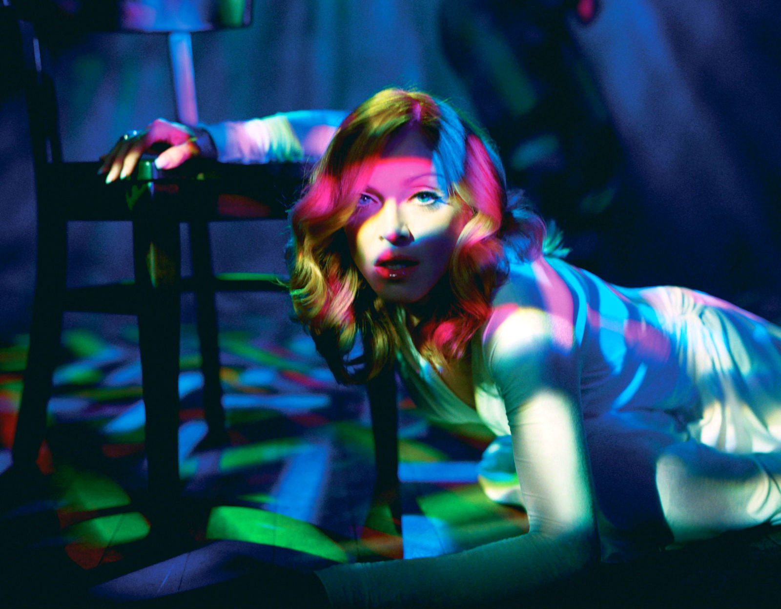 Madonna in colorful lighting HD Wallpaper