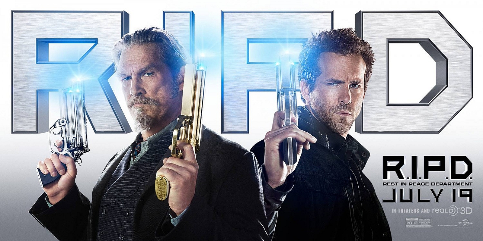 R.I.P.D. movie poster with Jeff Bridges and Ryan Reynolds HD Wallpaper