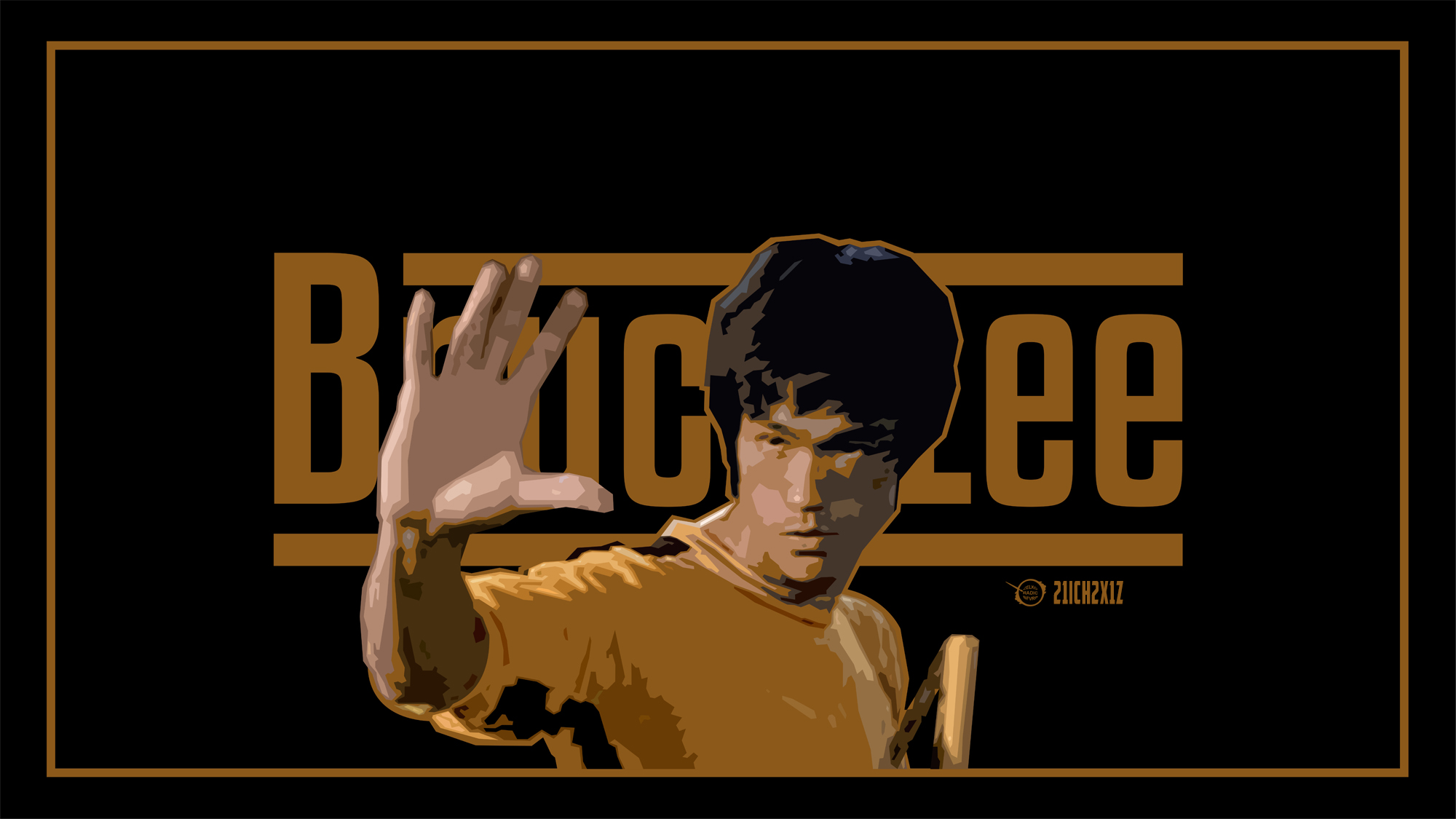 Bruce Lee in yellow shirt HD Wallpaper