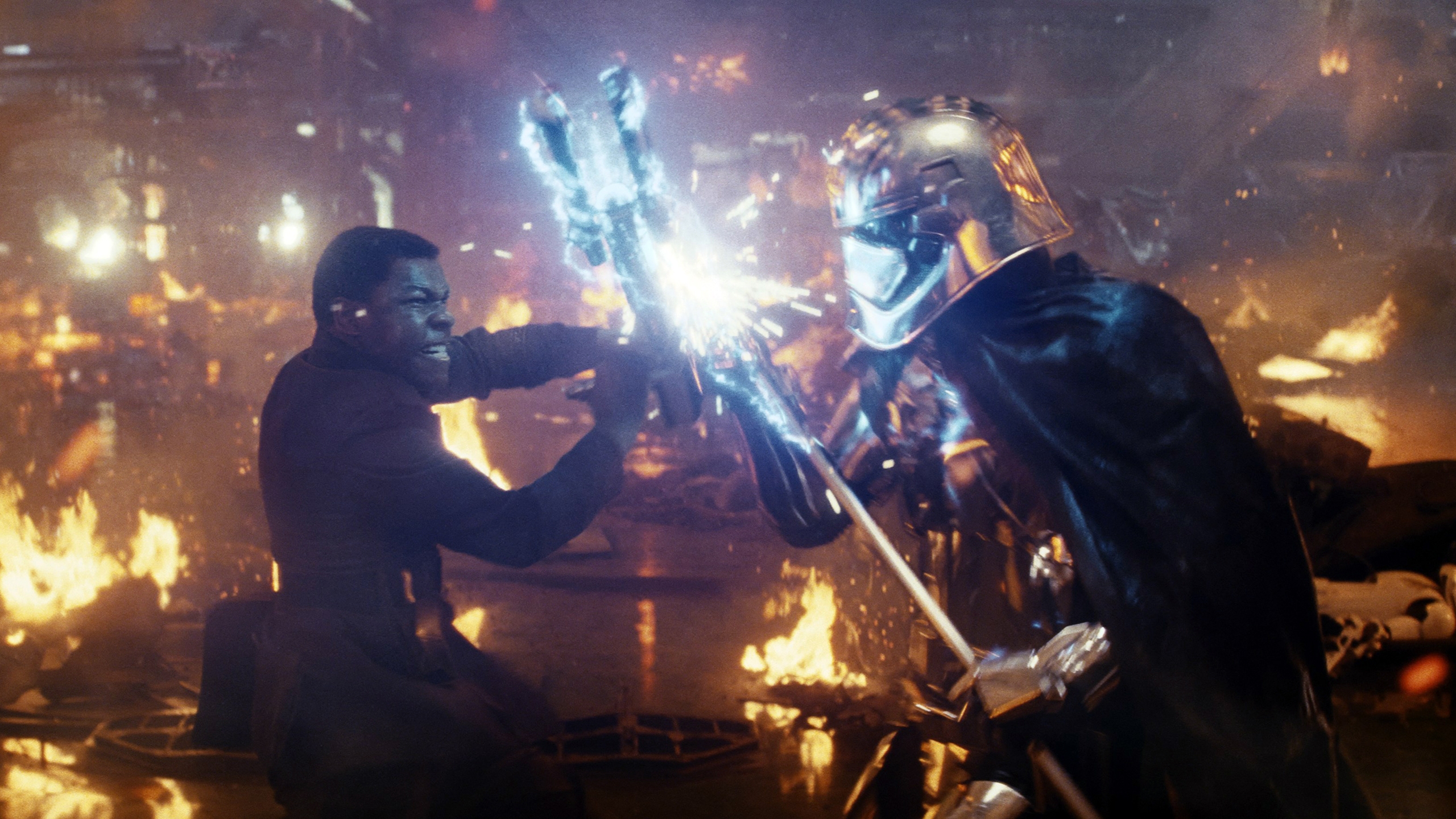Finn and Kylo Ren from Star Wars fighting HD Wallpaper