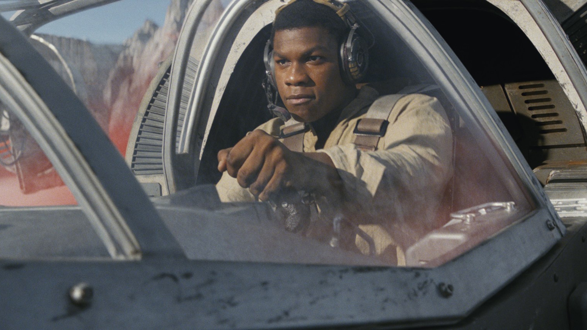 Finn from Star Wars in a cockpit HD Wallpaper