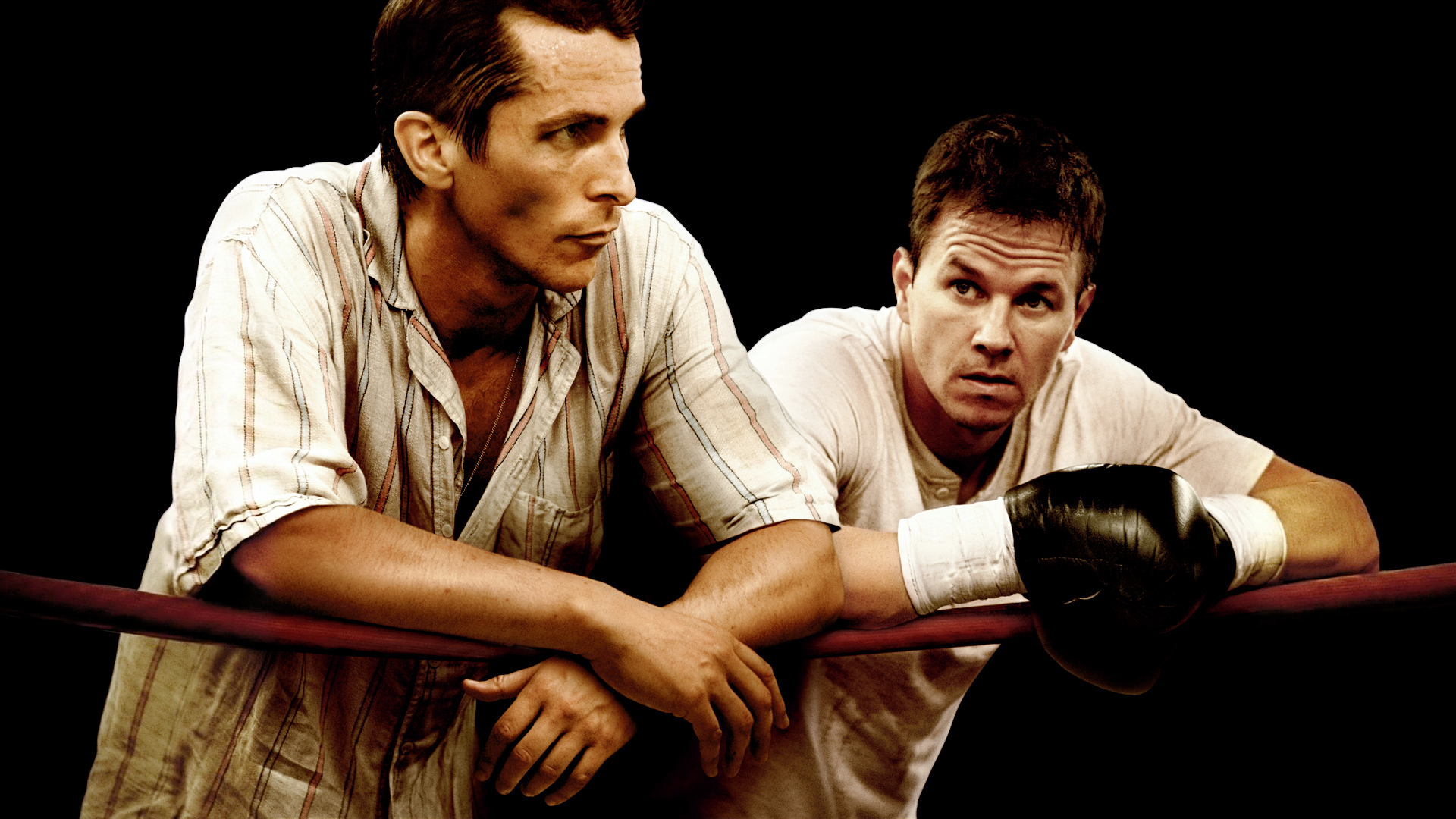 Christian Bale and Mark Wahlberg in The Fighter HD Wallpaper