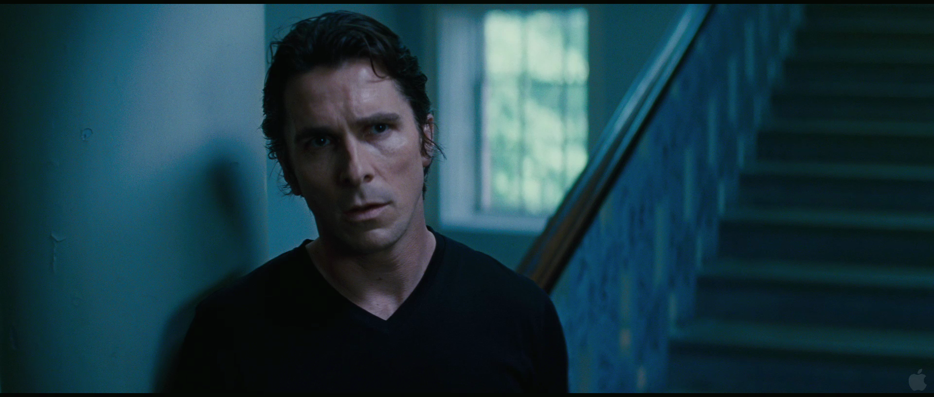 Christian Bale in a dark room HD Wallpaper