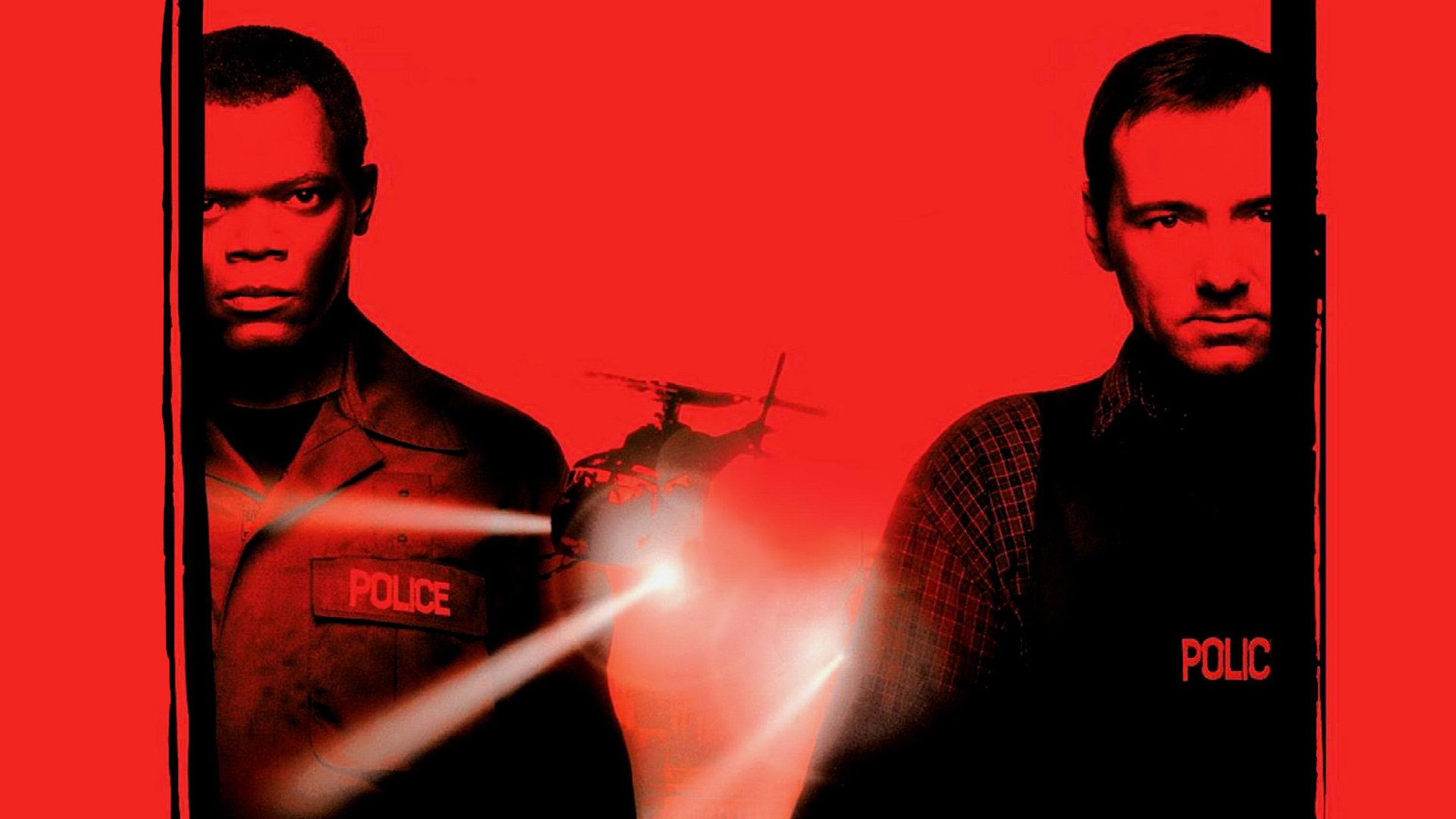 Samuel L. Jackson and Kevin Spacey in a police-themed image HD Wallpaper