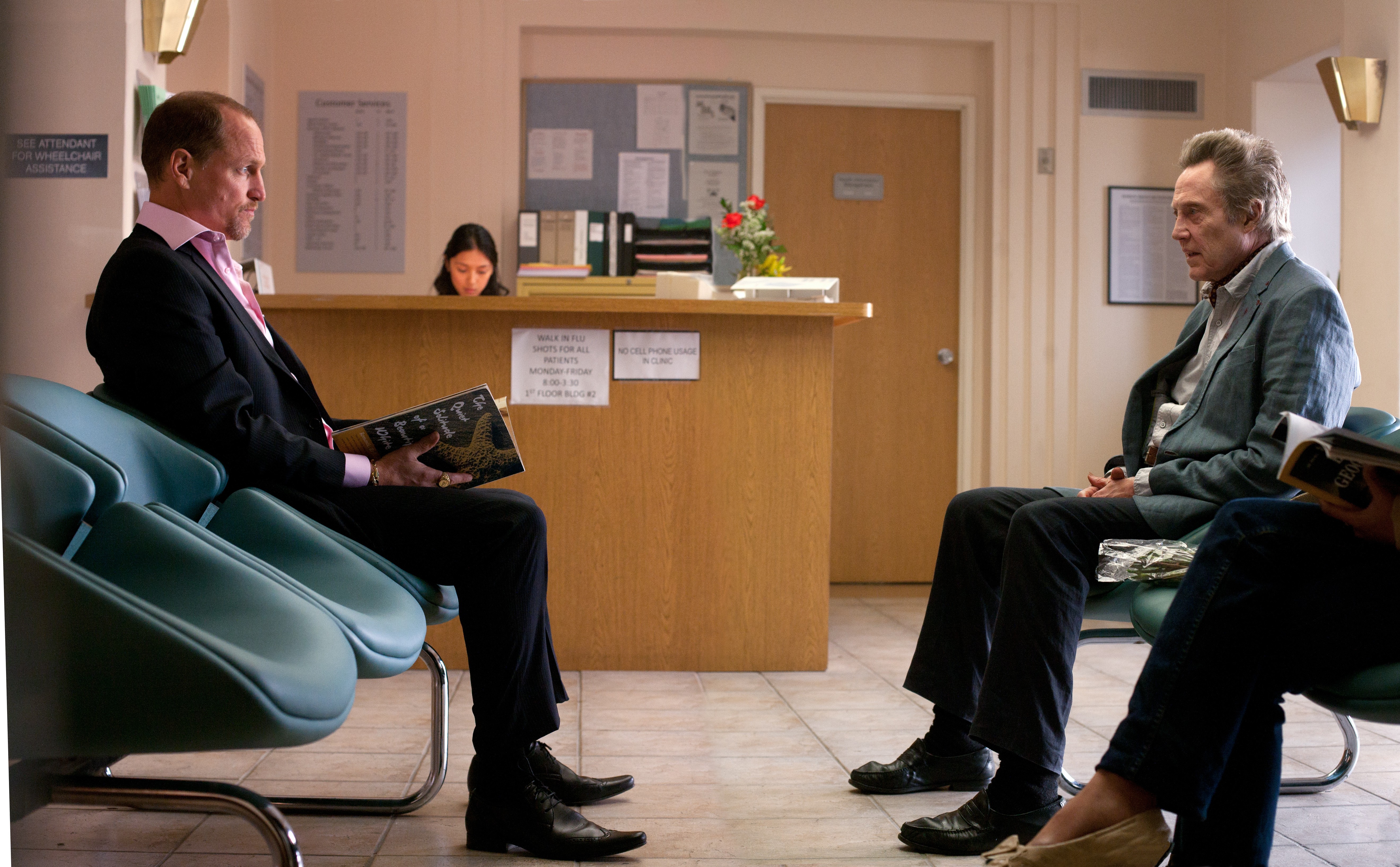 Sam Rockwell and Christopher Walken in waiting room HD Wallpaper
