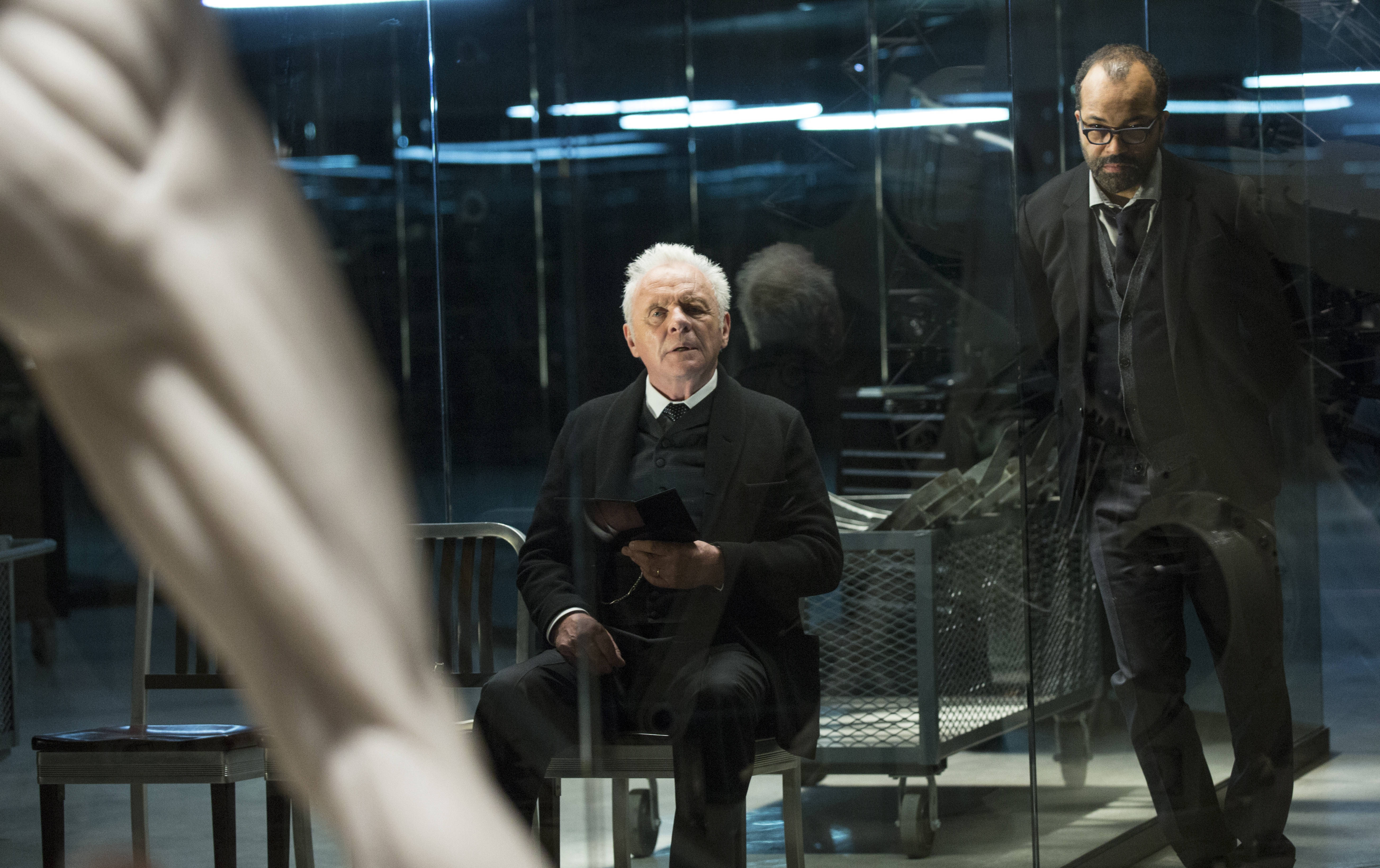 Anthony Hopkins and Jeffrey Wright in Westworld HD Wallpaper