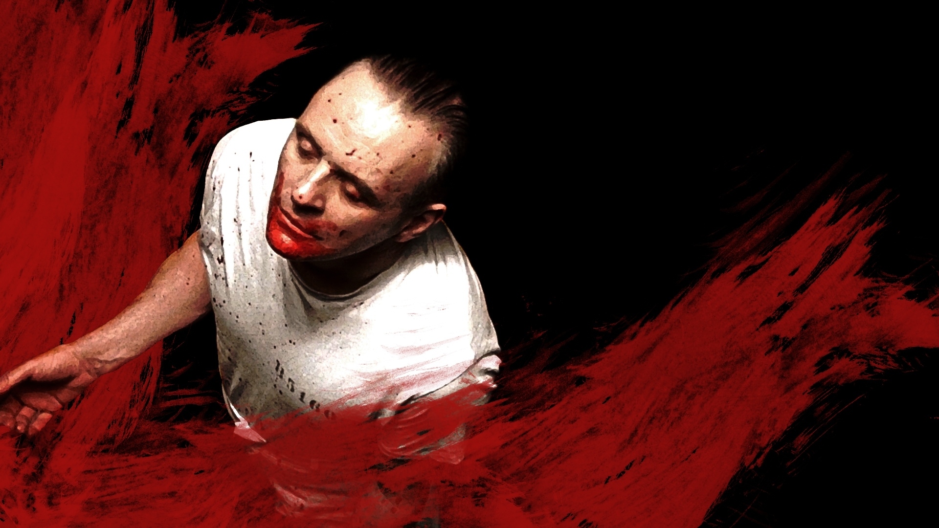 Anthony Hopkins covered in blood HD Wallpaper