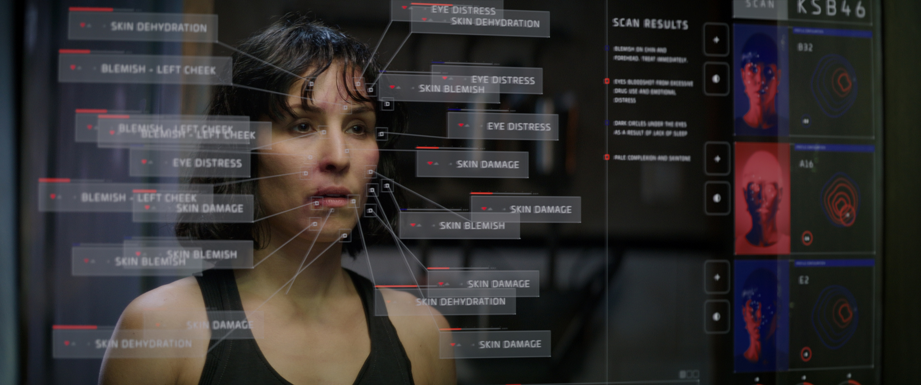 Noomi Rapace in a futuristic scan HD Wallpaper