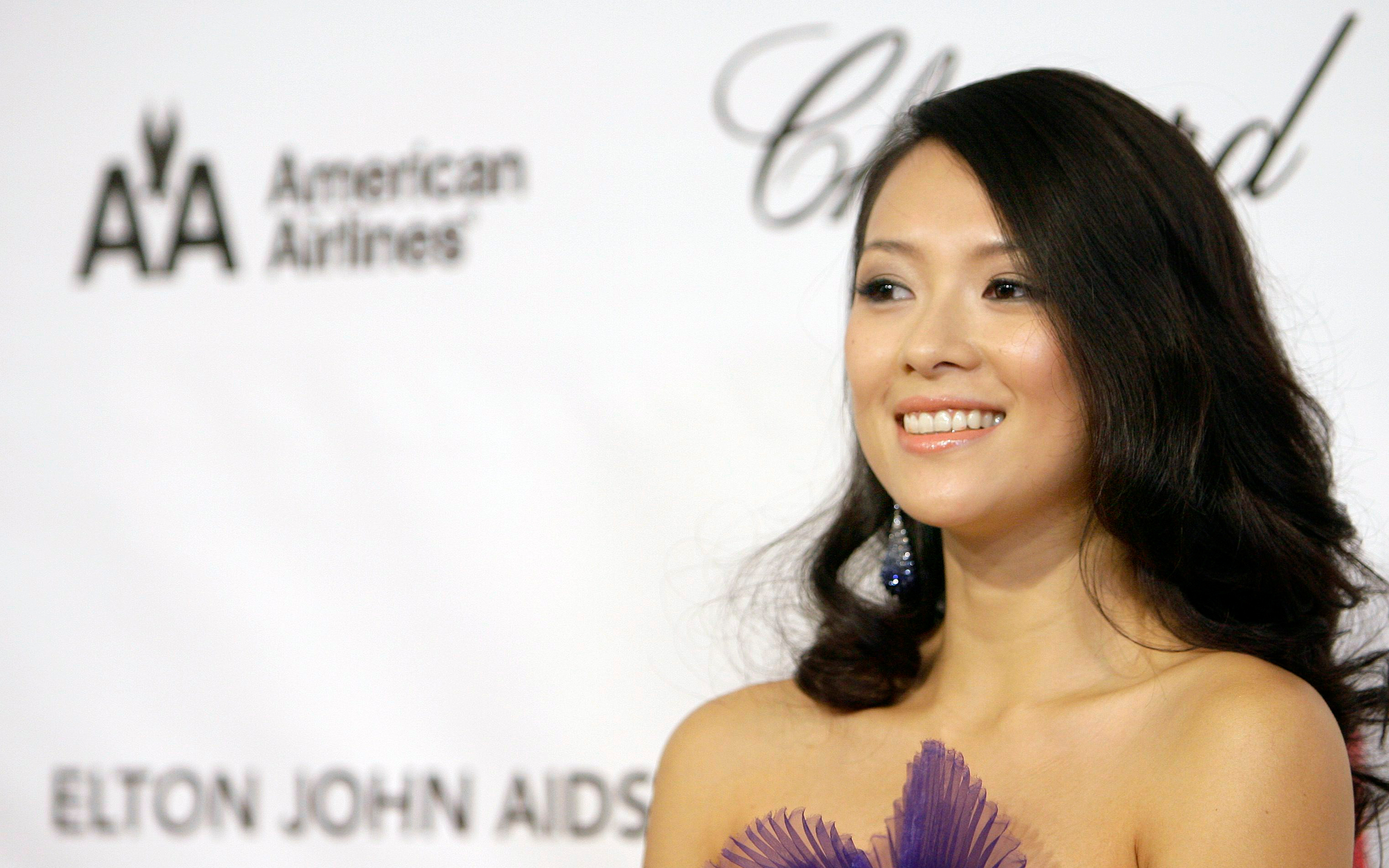 Zhang Ziyi at Elton John AIDS Foundation Event HD Wallpaper