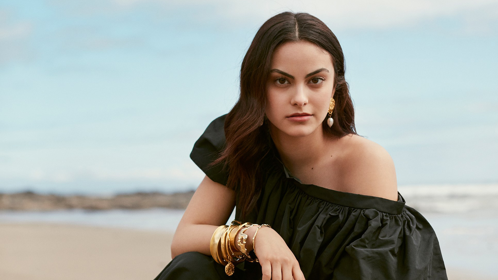 Camila Mendes on a Beach HD Wallpaper
