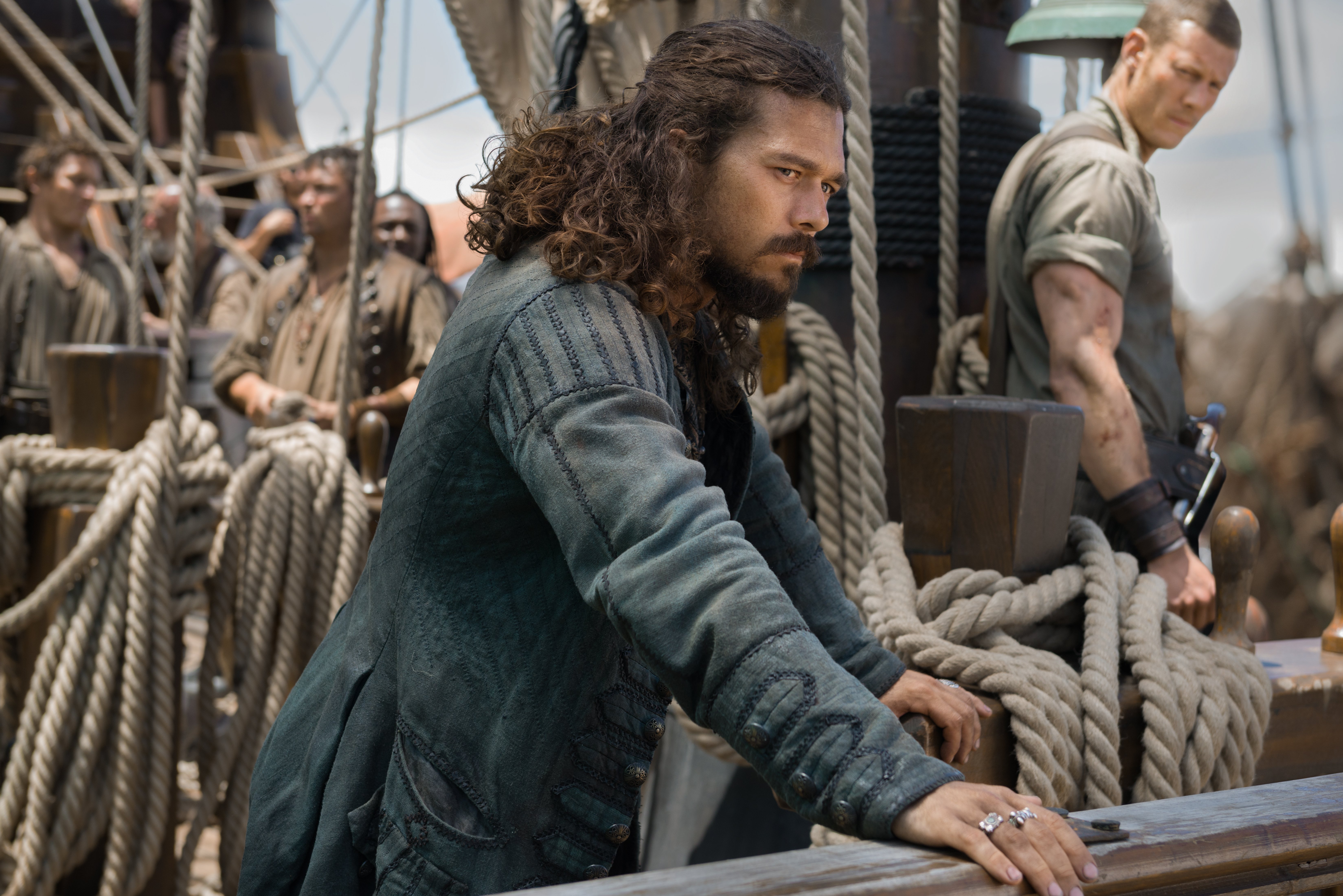 Luke Arnold on a ship HD Wallpaper