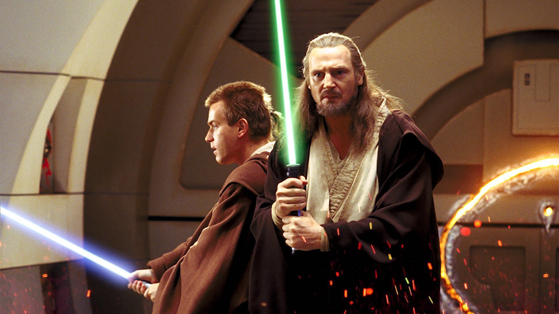Qui-Gon Jinn and Obi-Wan Kenobi from Star Wars HD Wallpaper