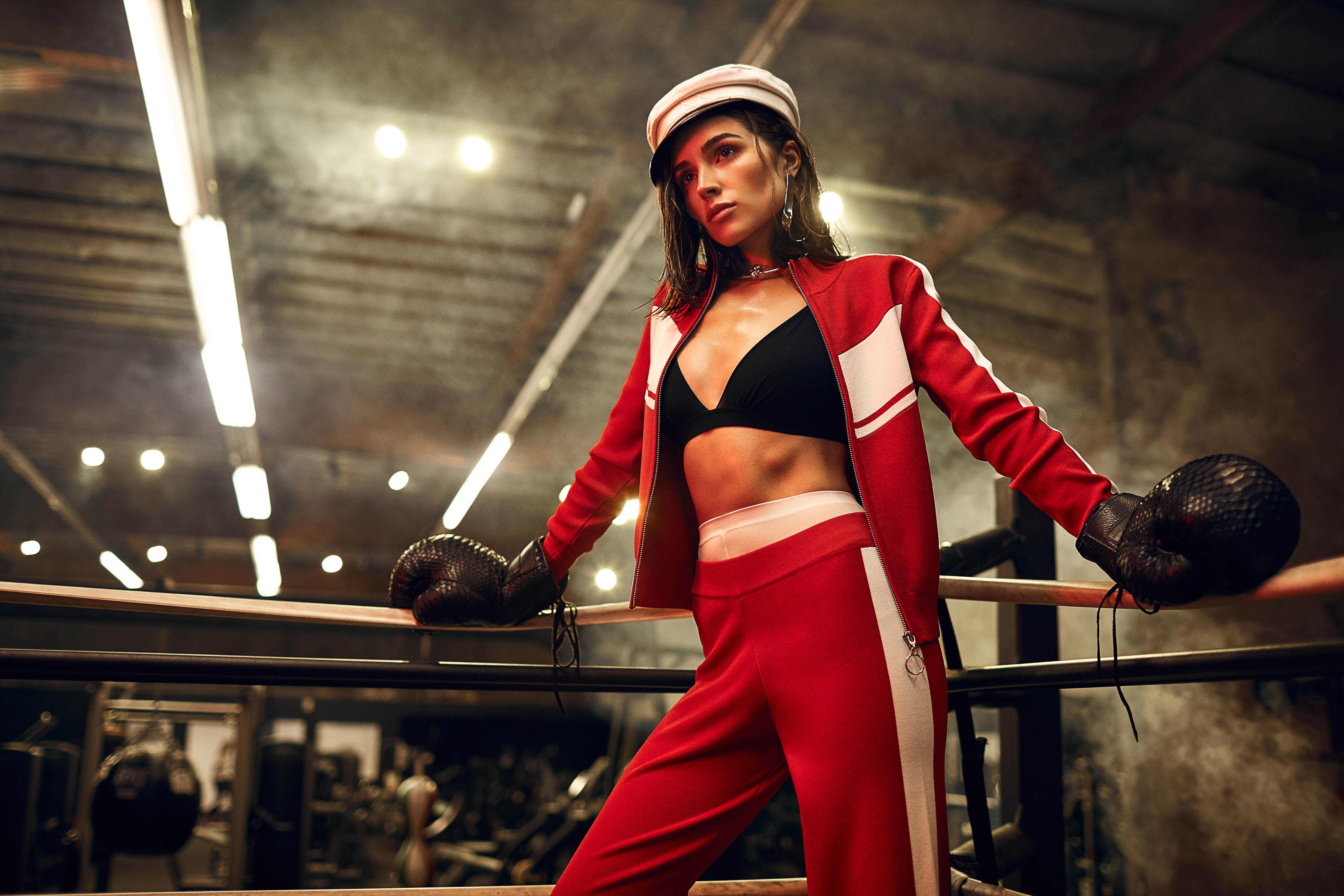 Olivia Culpo in boxing ring HD Wallpaper