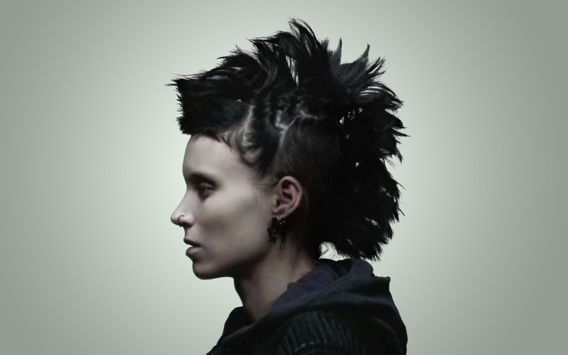 Rooney Mara with mohawk hairstyle HD Wallpaper