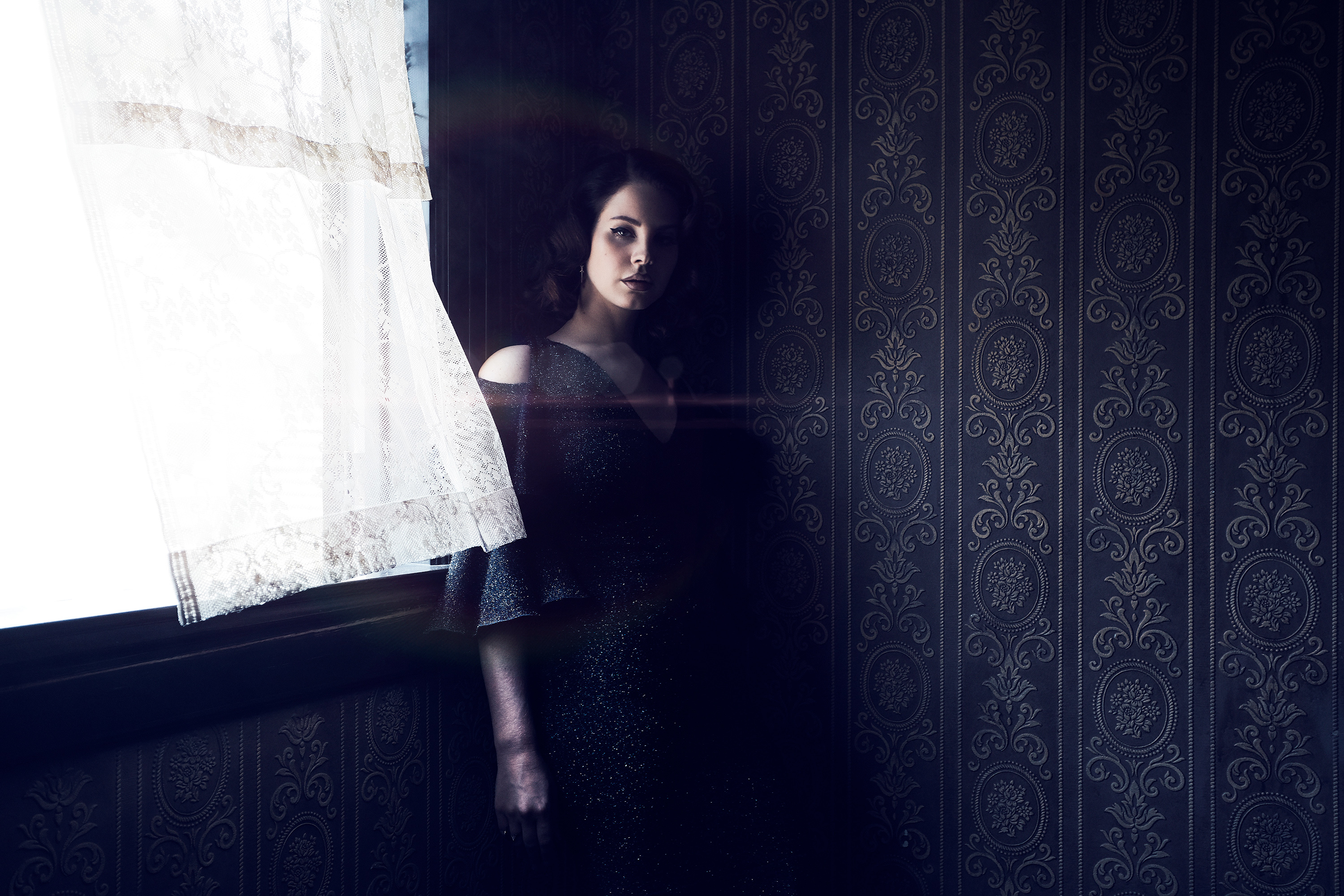 Lana Del Rey by a window HD Wallpaper