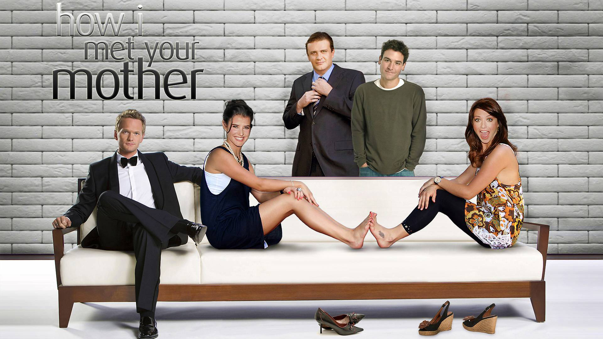 How I Met Your Mother cast on a couch HD Wallpaper