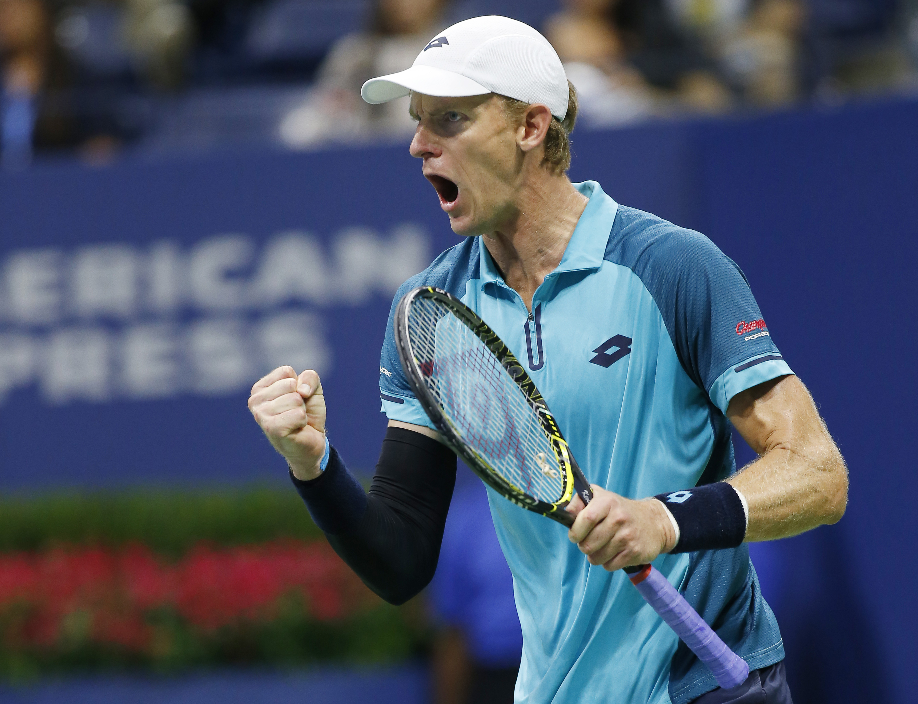 Kevin Anderson celebrating on court HD Wallpaper
