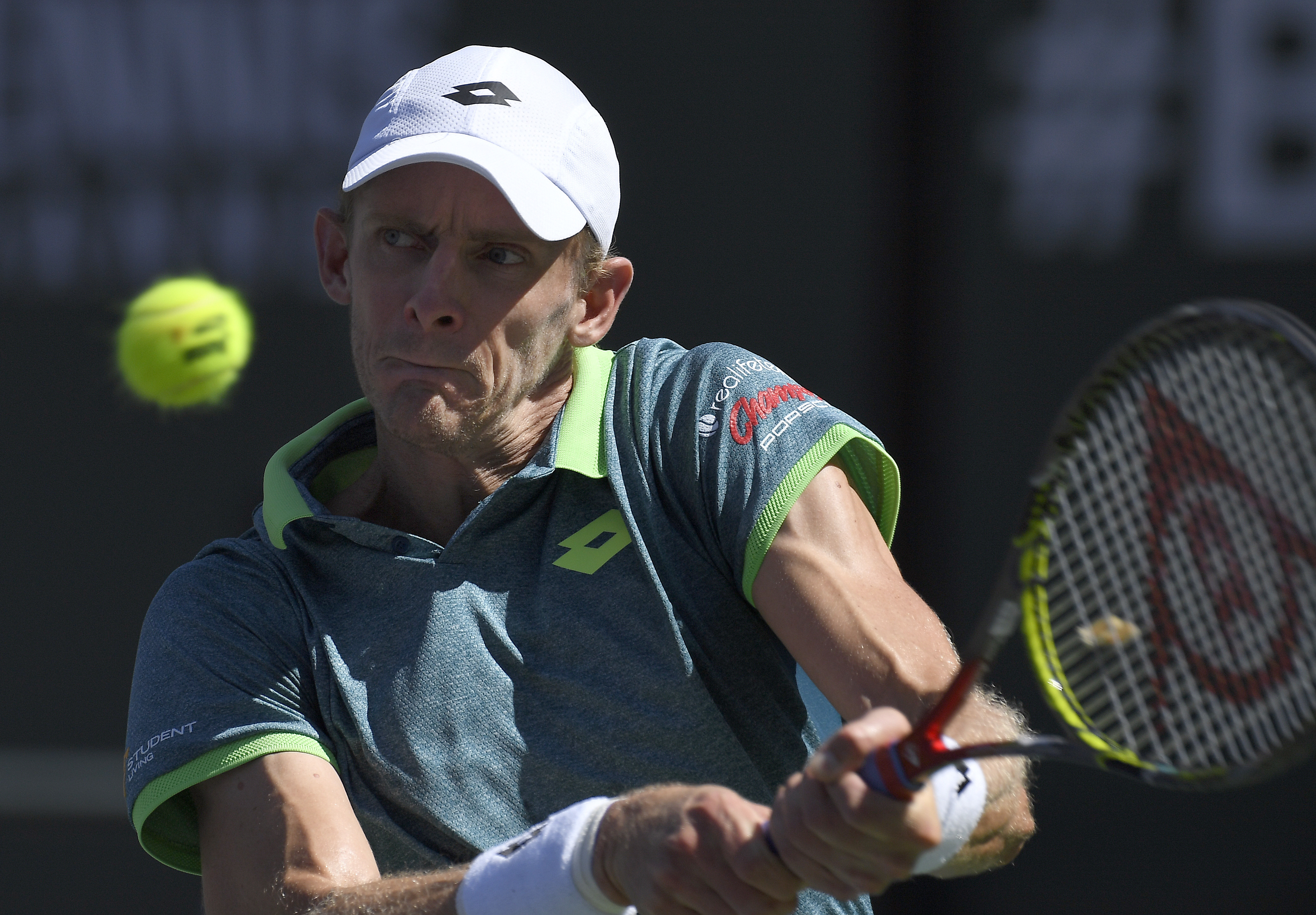 Kevin Anderson playing tennis HD Wallpaper