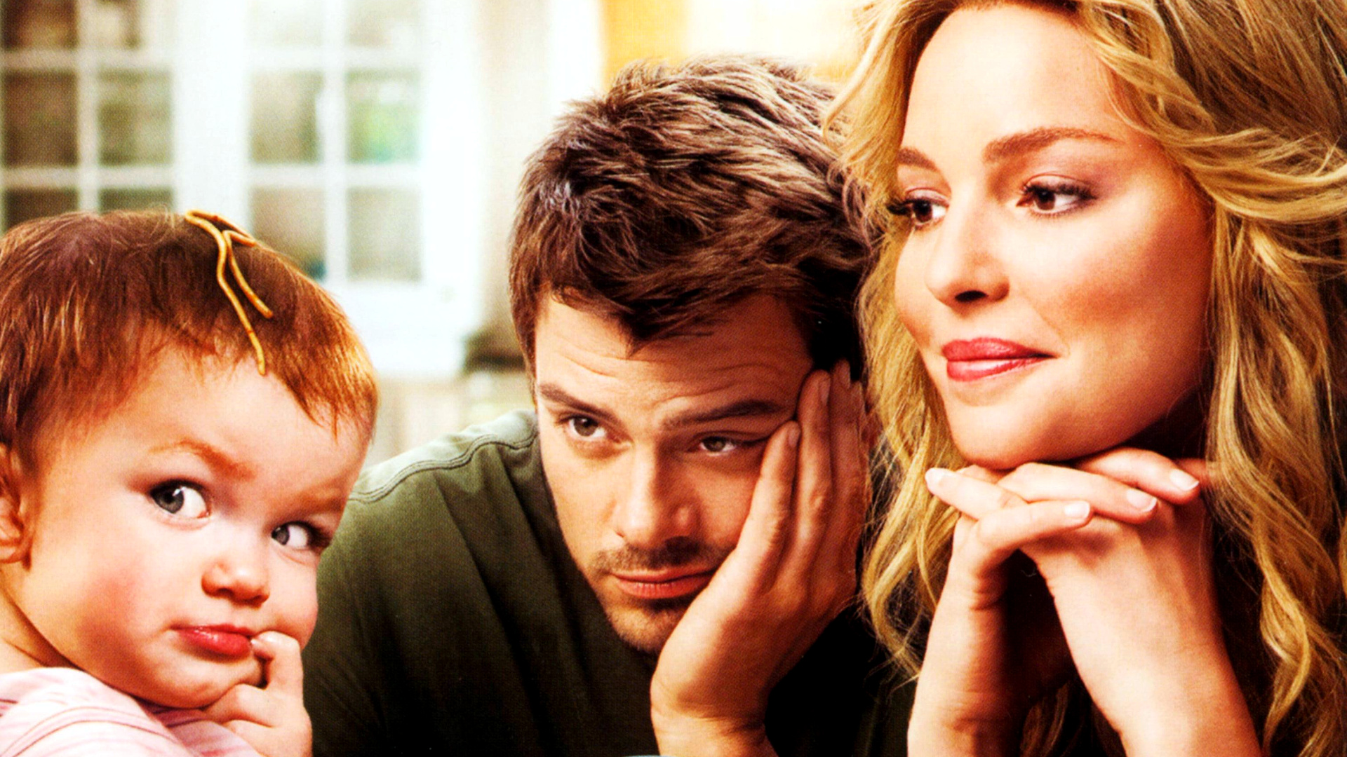 Katherine Heigl with baby and man HD Wallpaper