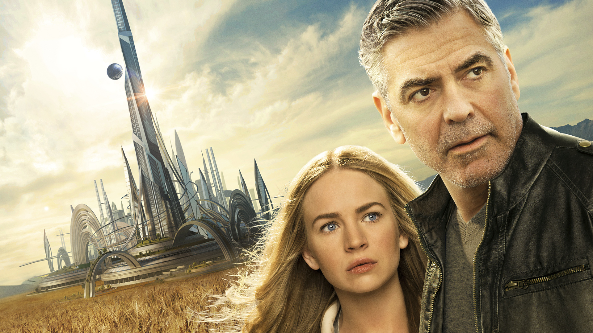George Clooney and Britt Robertson in Tomorrowland HD Wallpaper