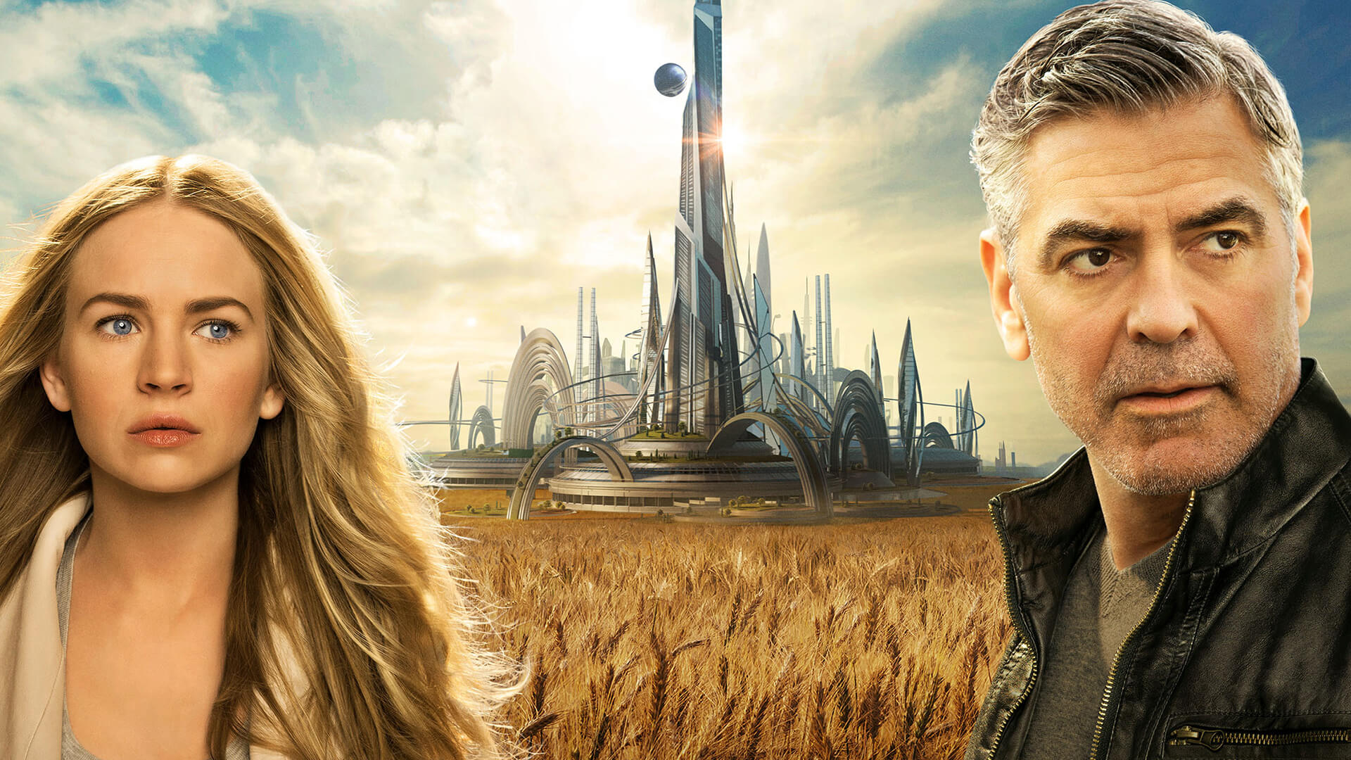 Britt Robertson and George Clooney in Tomorrowland HD Wallpaper