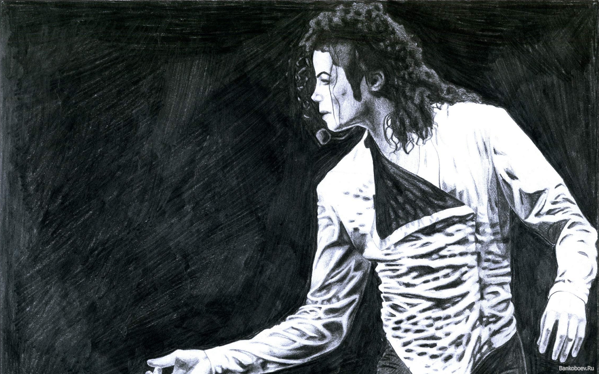 Michael Jackson Performing in Iconic Pose HD Wallpaper