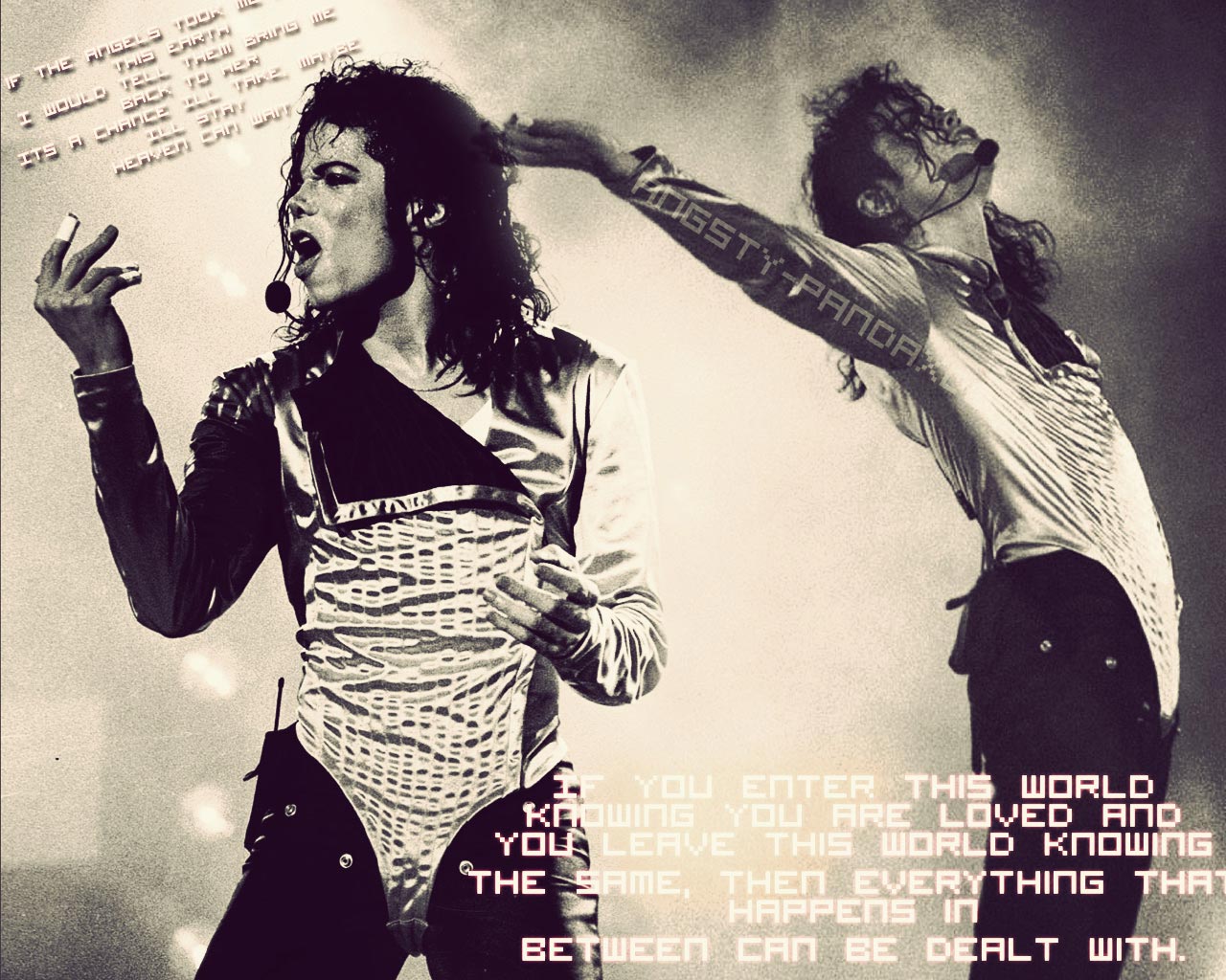 Michael Jackson performing on stage HD Wallpaper