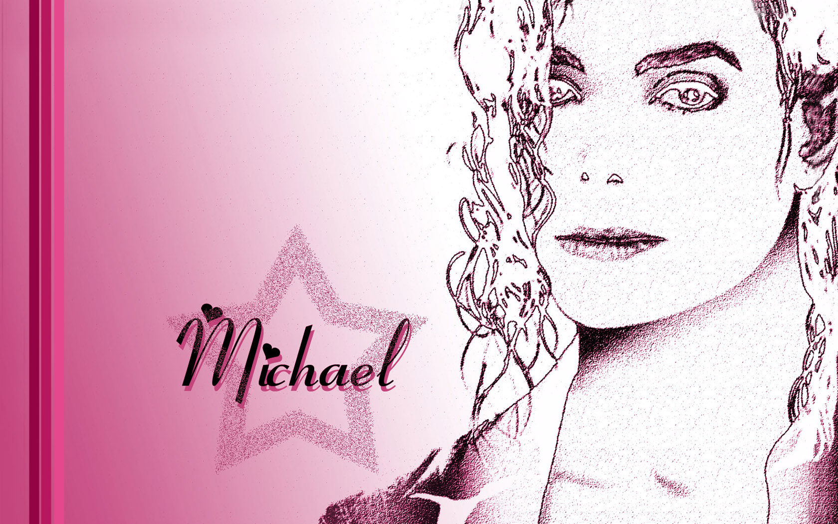Michael Jackson portrait with pink background HD Wallpaper