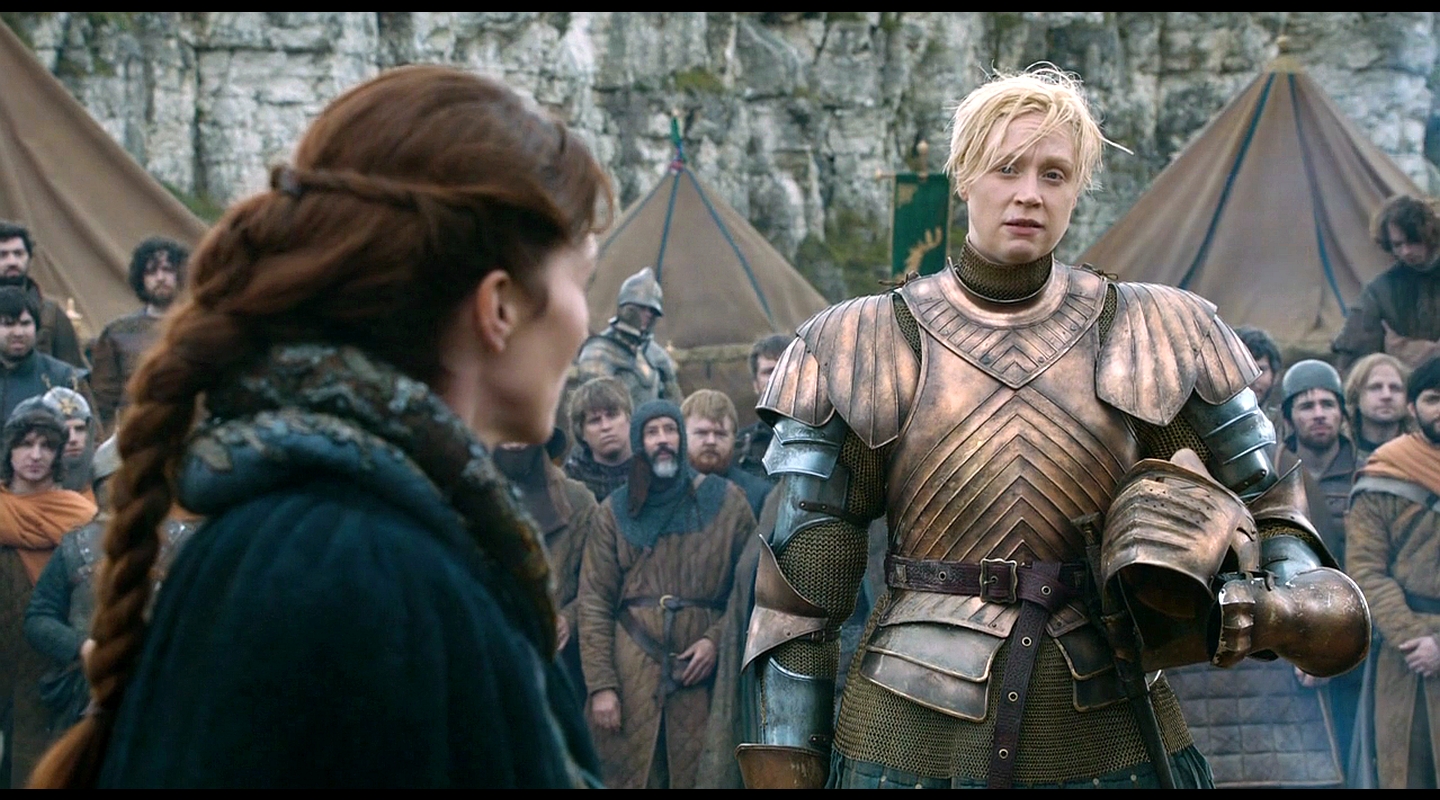 Brienne of Tarth and Sansa Stark in Game of Thrones HD Wallpaper