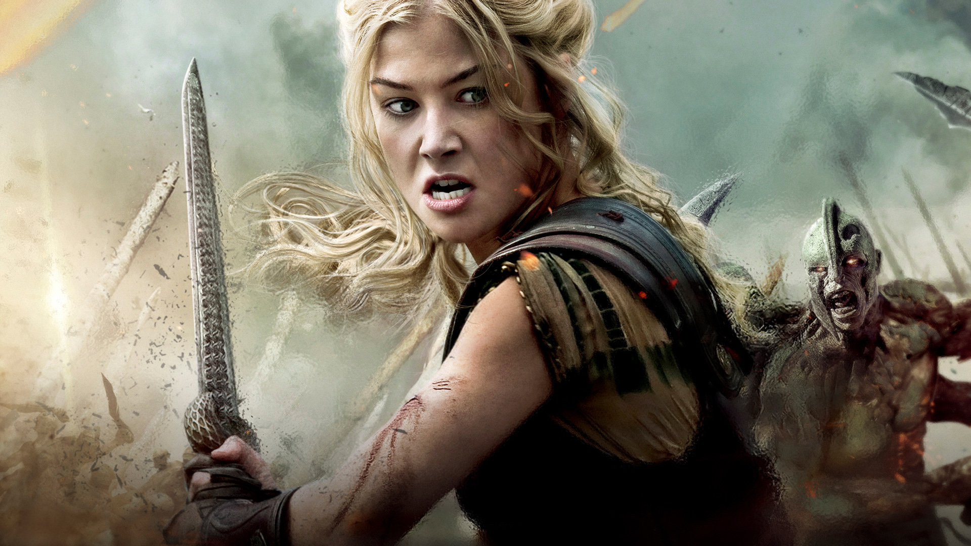 Rosamund Pike as Andromeda in Wrath of the Titans HD Wallpaper