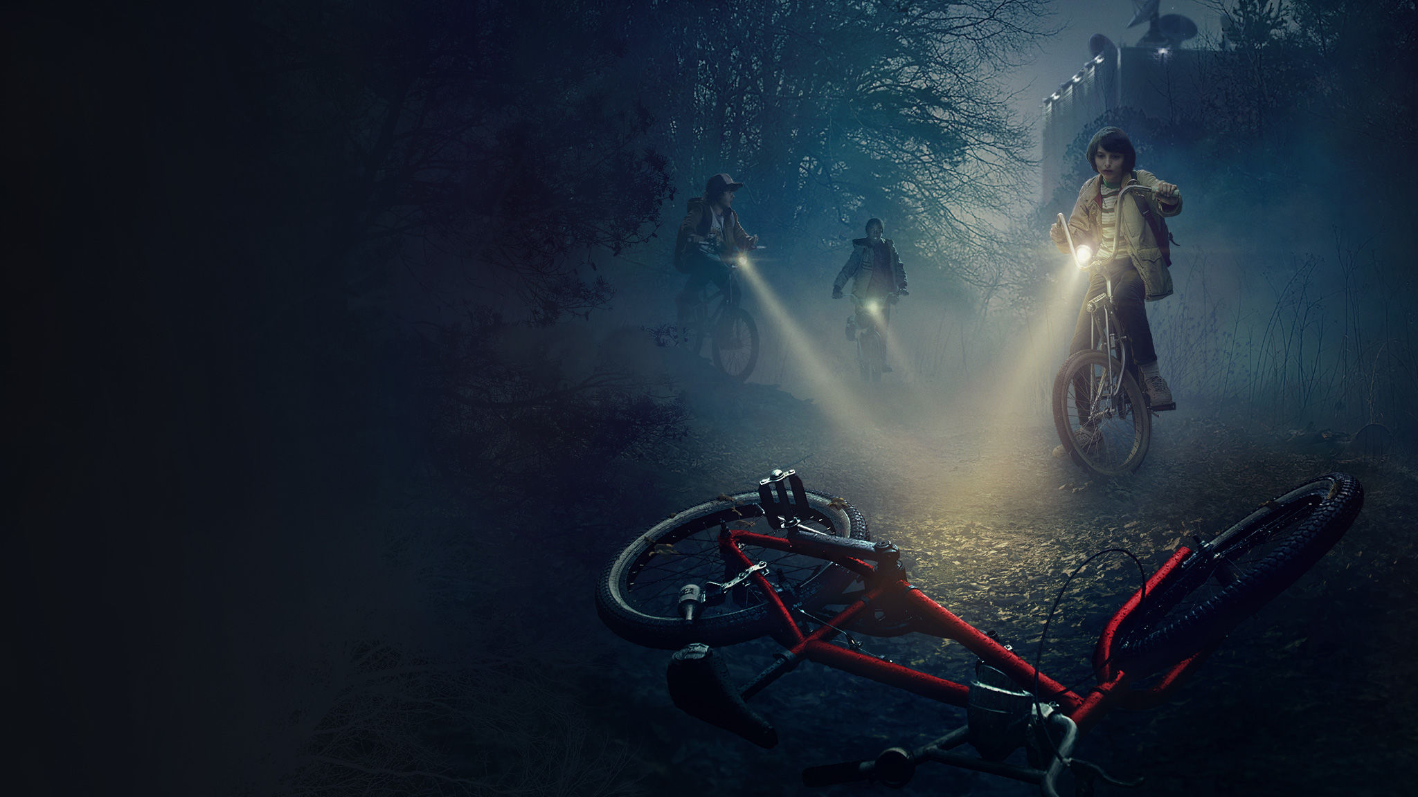 Finn Wolfhard from Stranger Things on a bike HD Wallpaper