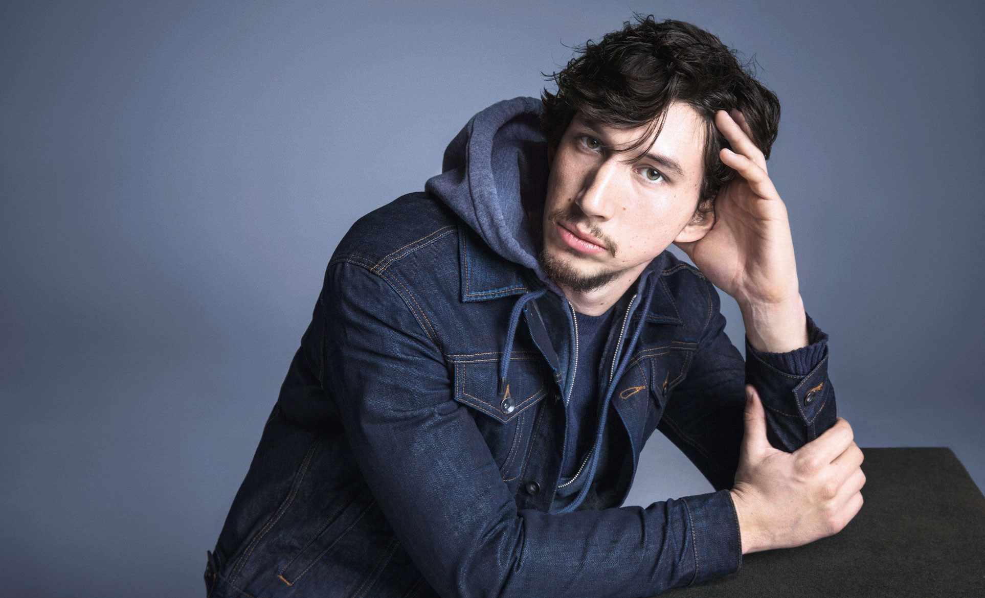 Adam Driver in Denim Jacket HD Wallpaper