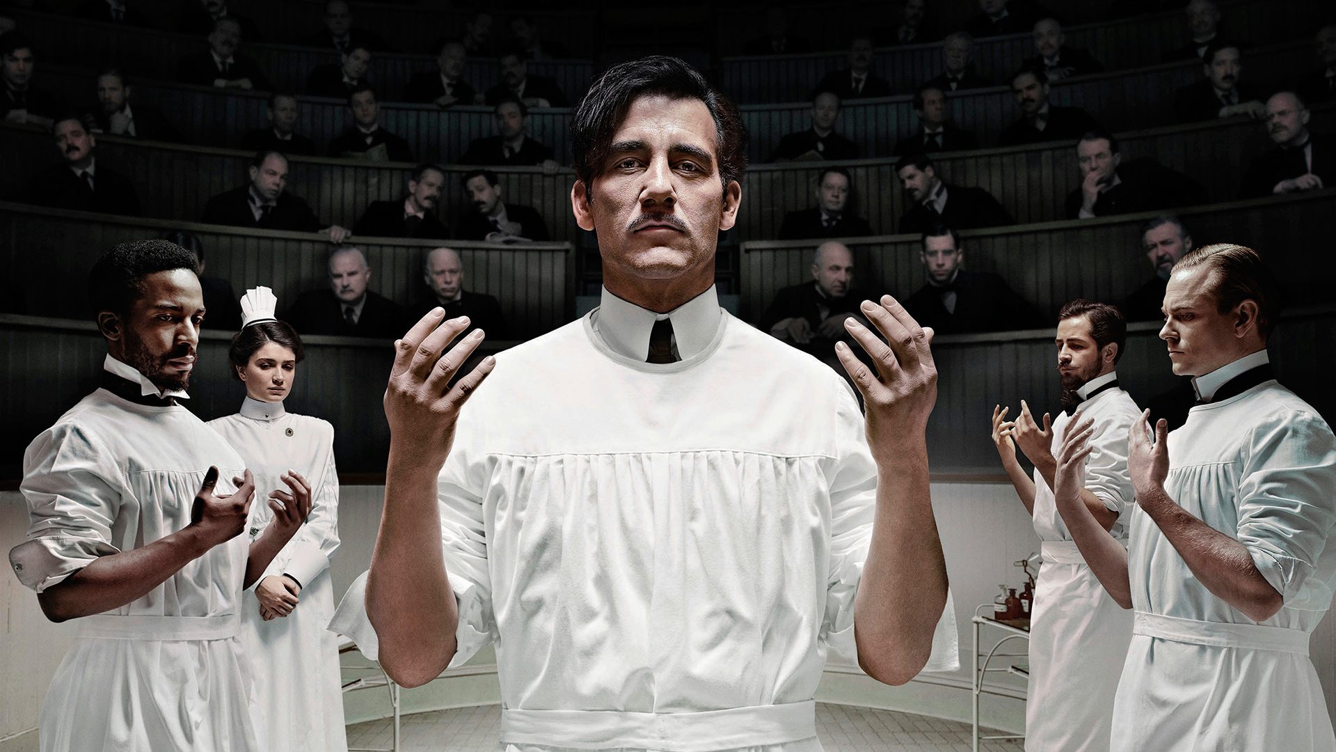 The Knick: Dr. John Thackery and staff in amphitheater HD Wallpaper