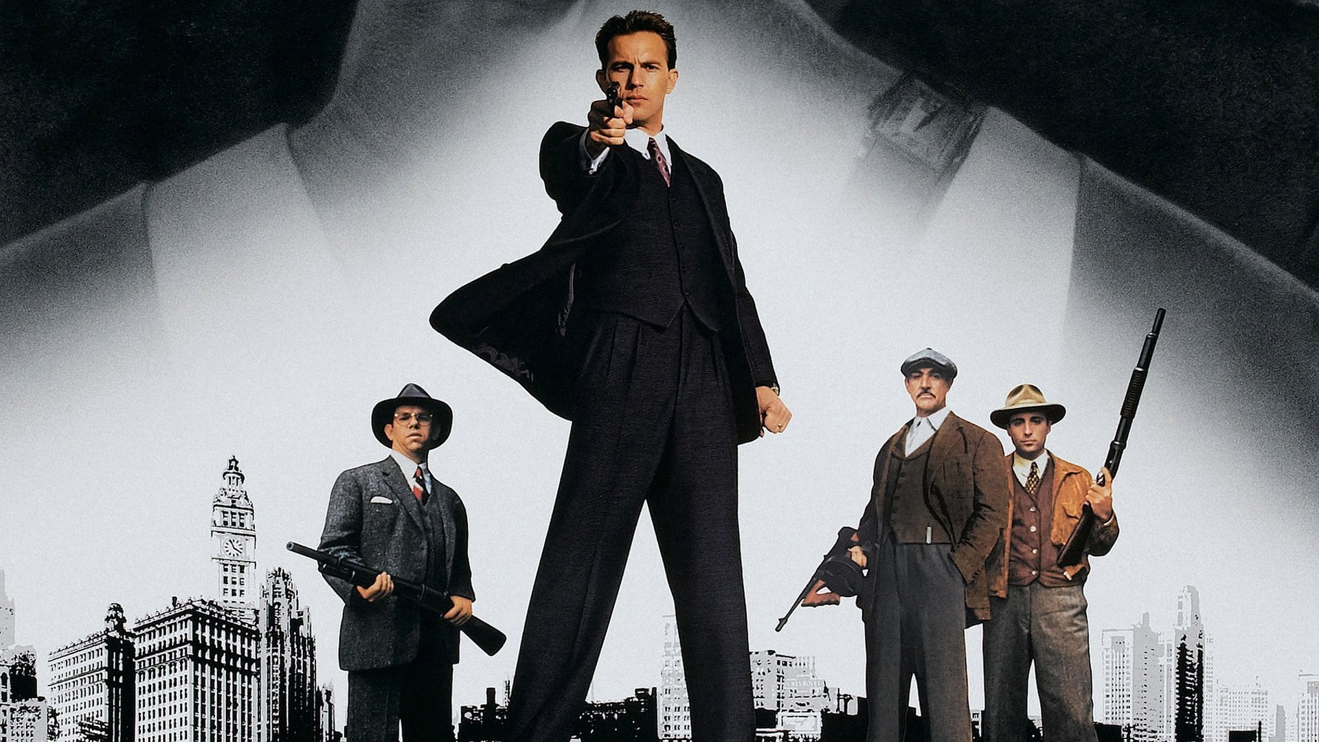 Kevin Costner and gangsters in Chicago HD Wallpaper