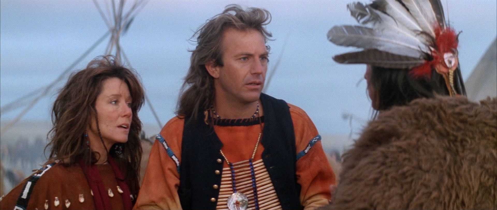 Kevin Costner and Native Americans in Dances with Wolves HD Wallpaper