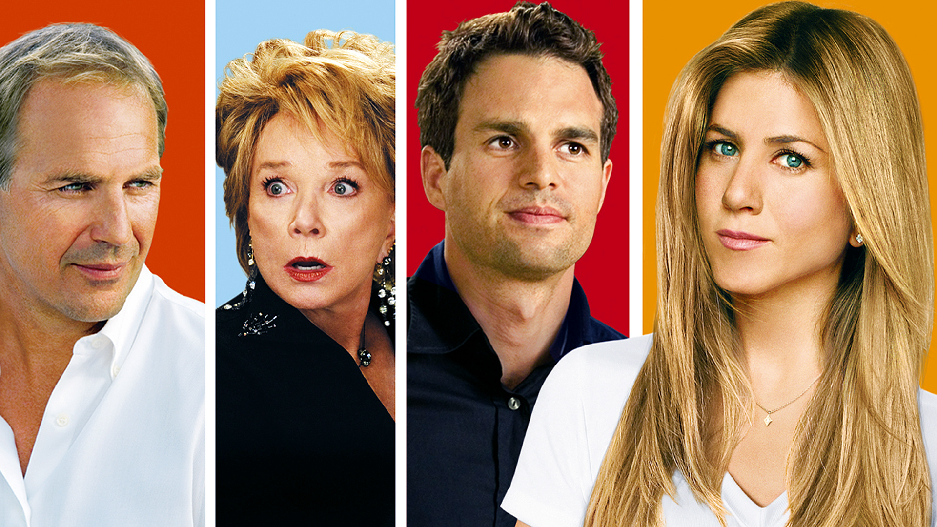 Kevin Costner, Shirley MacLaine, Mark Ruffalo, Jennifer Aniston HD Wallpaper
