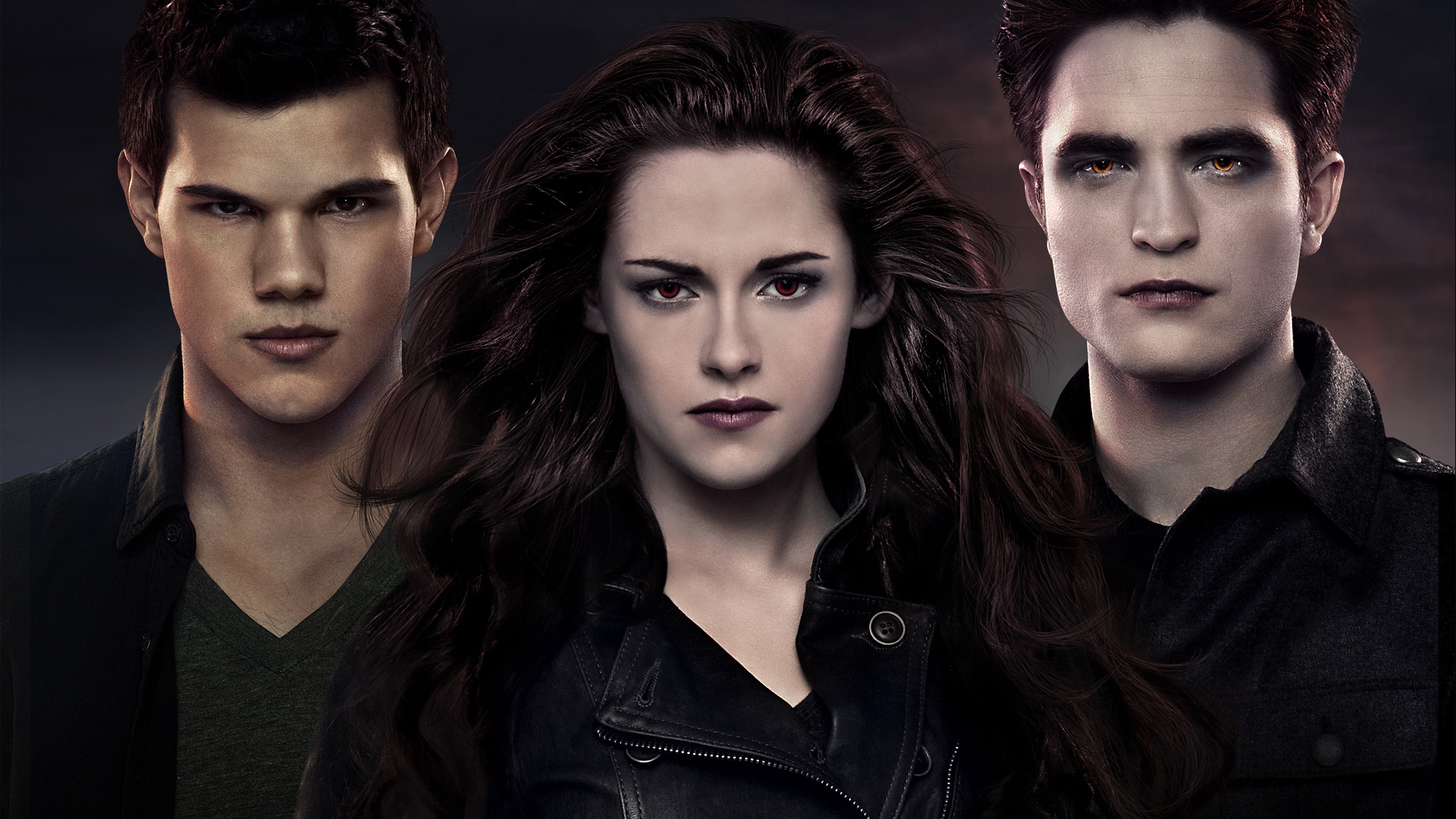 Jacob Black, Bella Swan, and Edward Cullen from Twilight HD Wallpaper