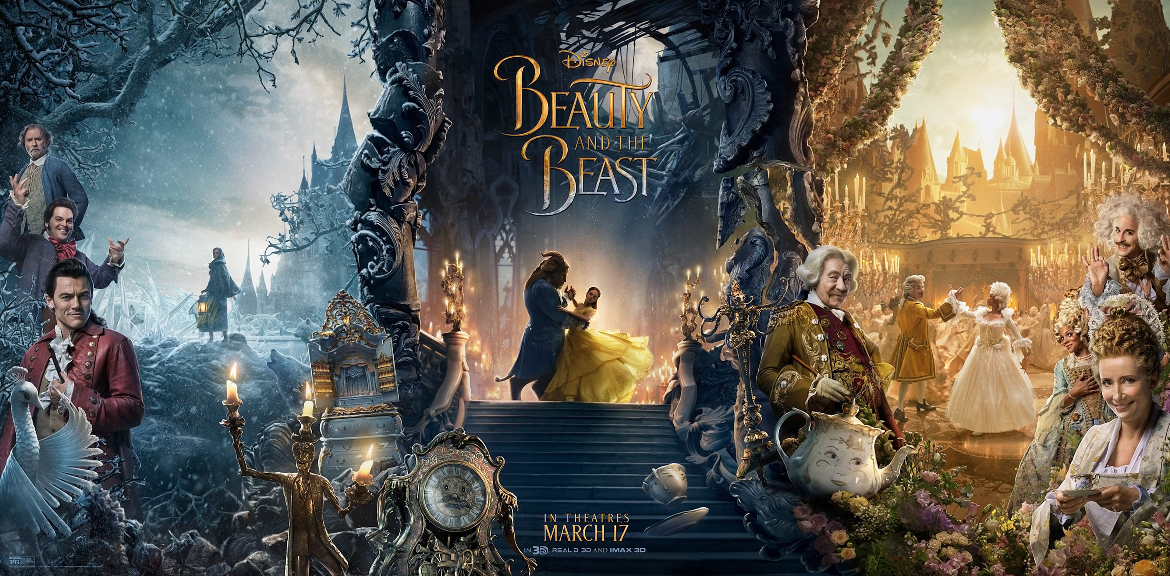 Beauty and the Beast movie poster HD Wallpaper