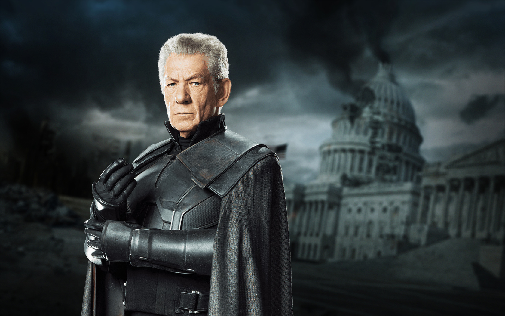 Magneto from X-Men standing before the US Capitol HD Wallpaper