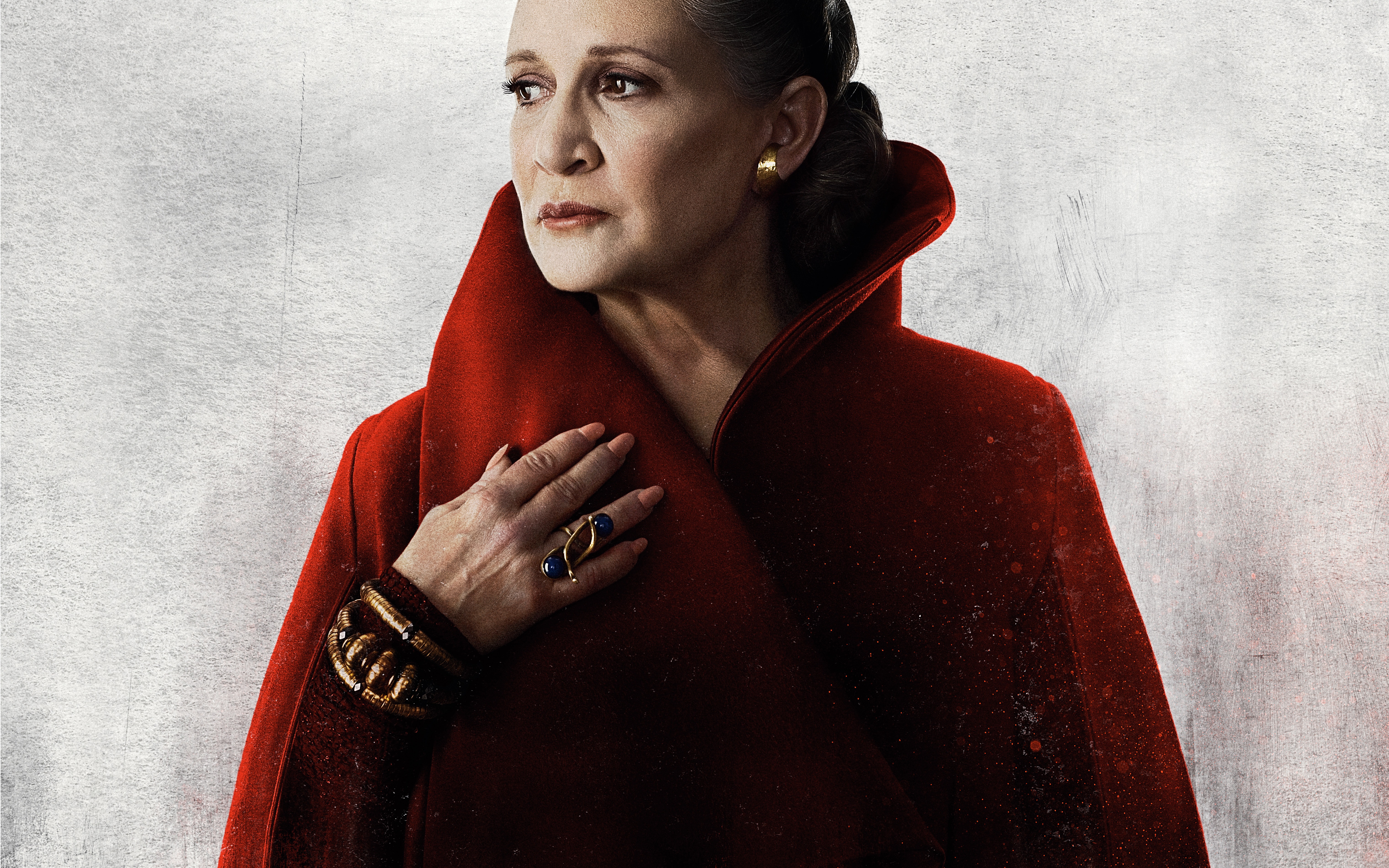 Carrie Fisher as General Leia Organa HD Wallpaper
