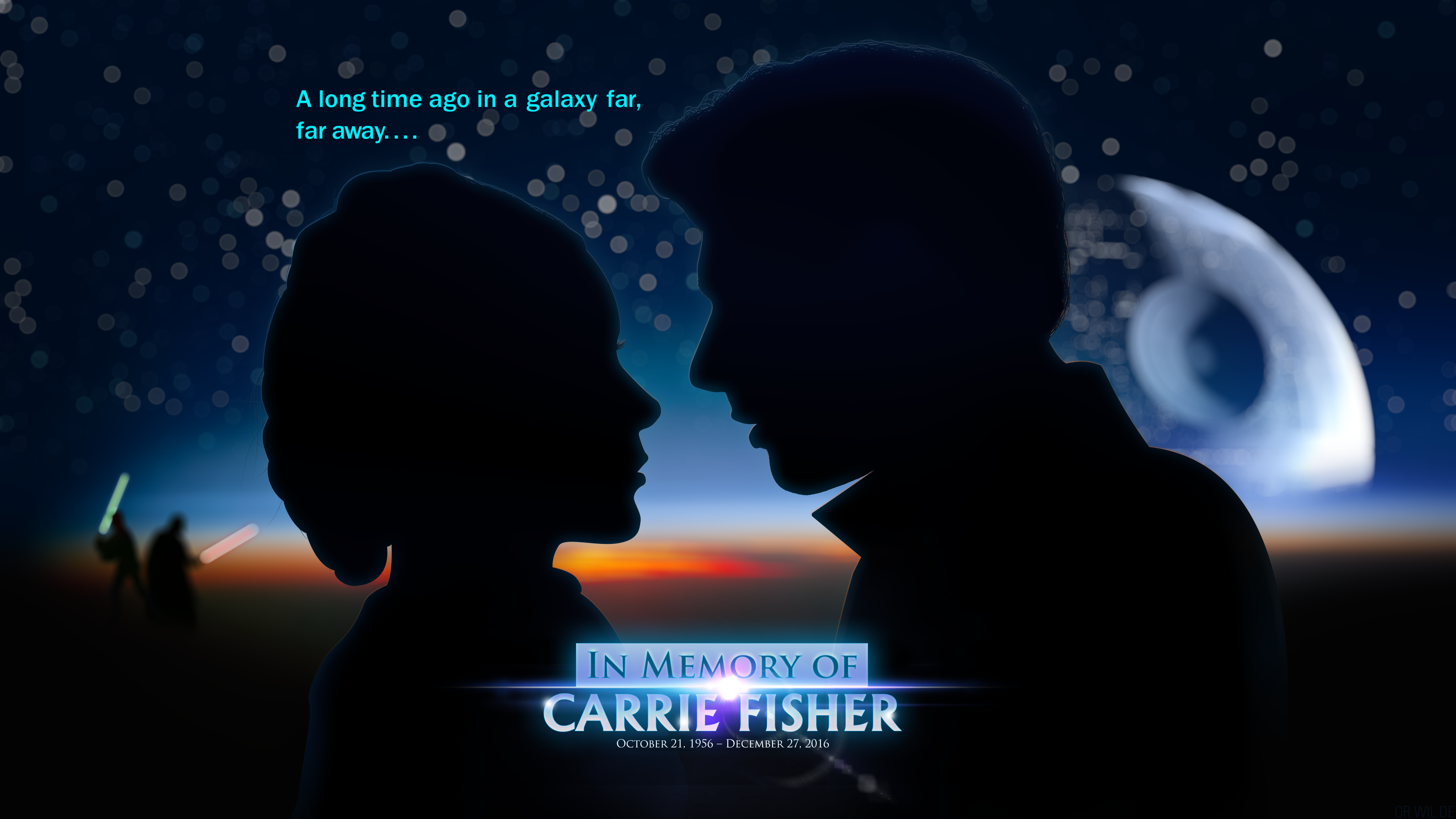 Carrie Fisher Memorial Star Wars Tribute HD Wallpaper
