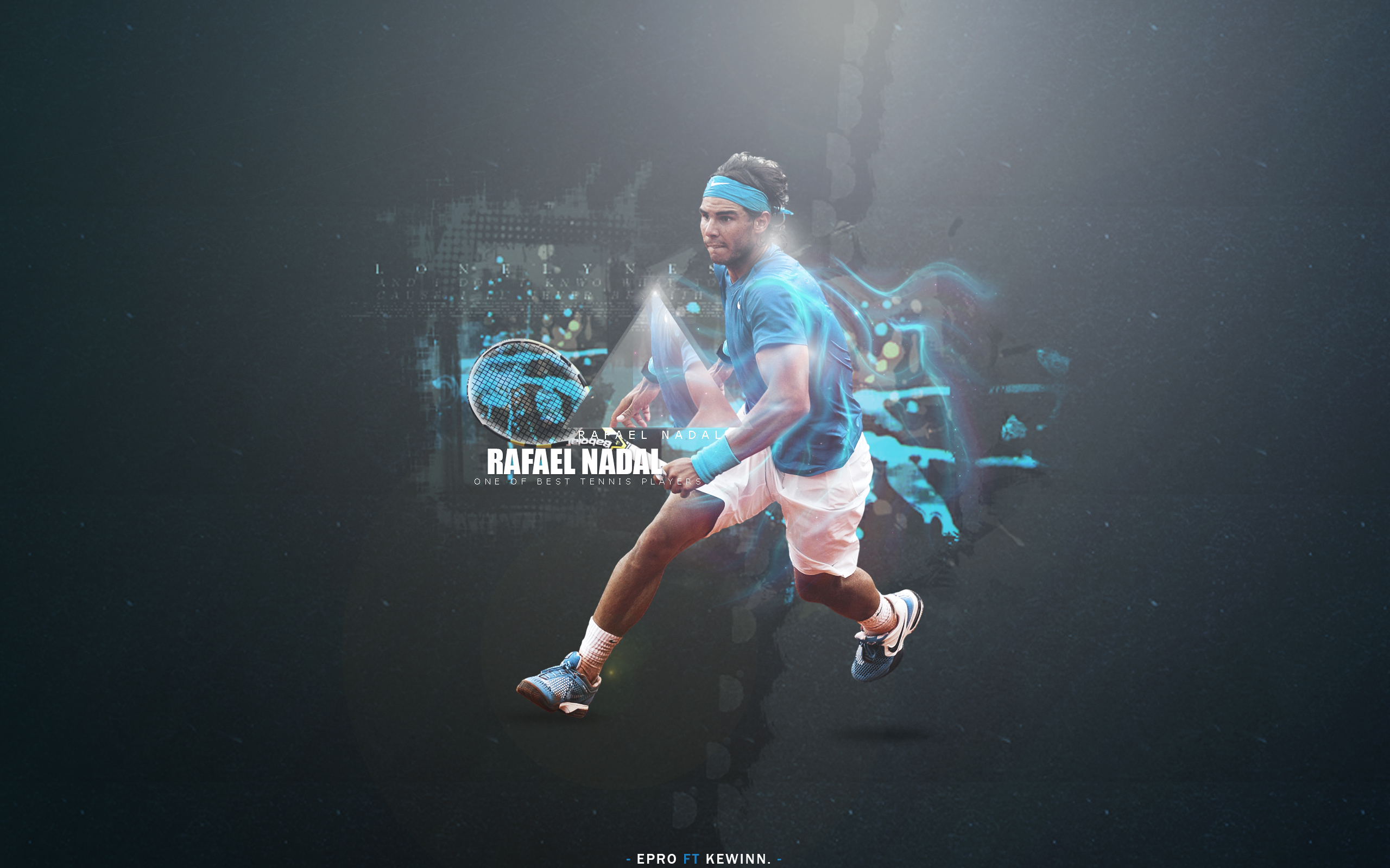 Rafael Nadal playing tennis HD Wallpaper