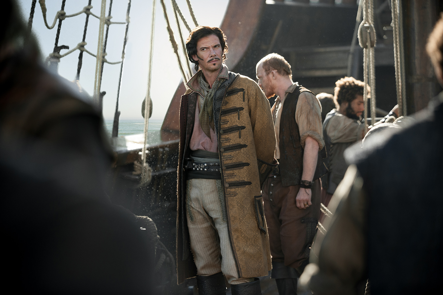 Toby Schmitz on a pirate ship HD Wallpaper