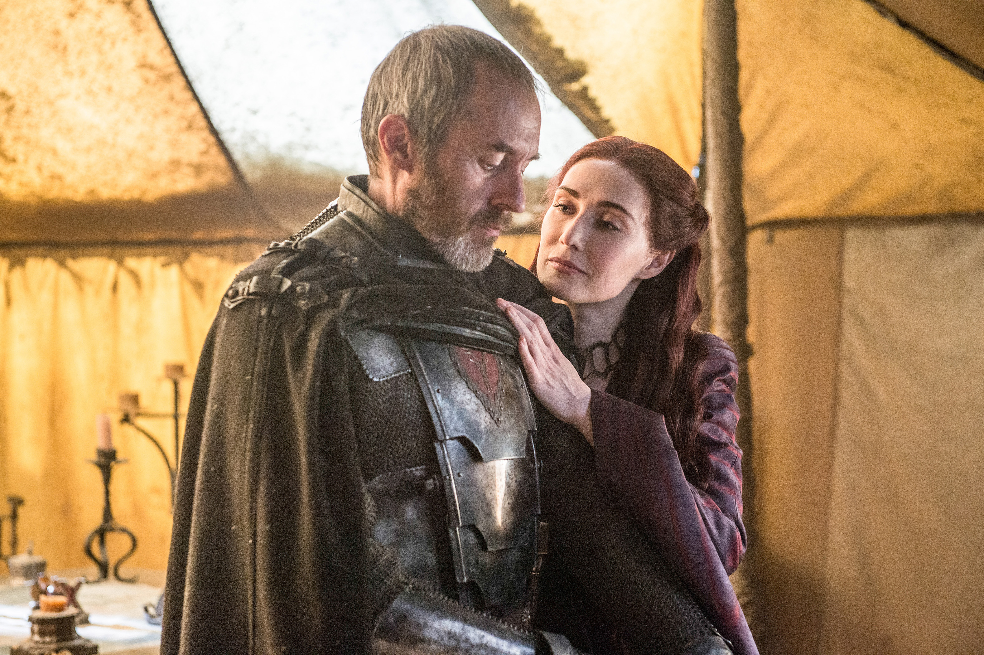 Stannis Baratheon and Melisandre from Game of Thrones HD Wallpaper